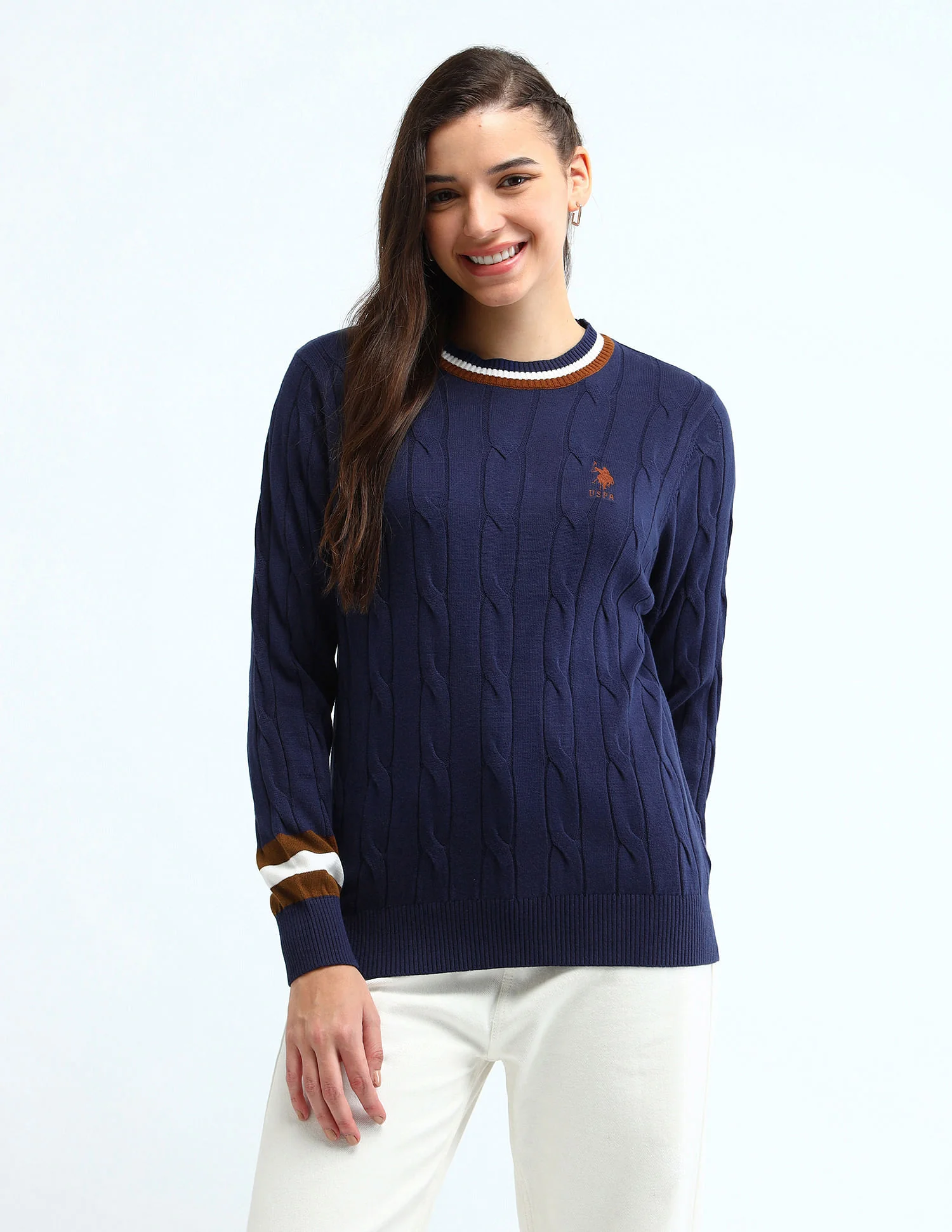Regular Fit Cable Knit Sweater - Image 6
