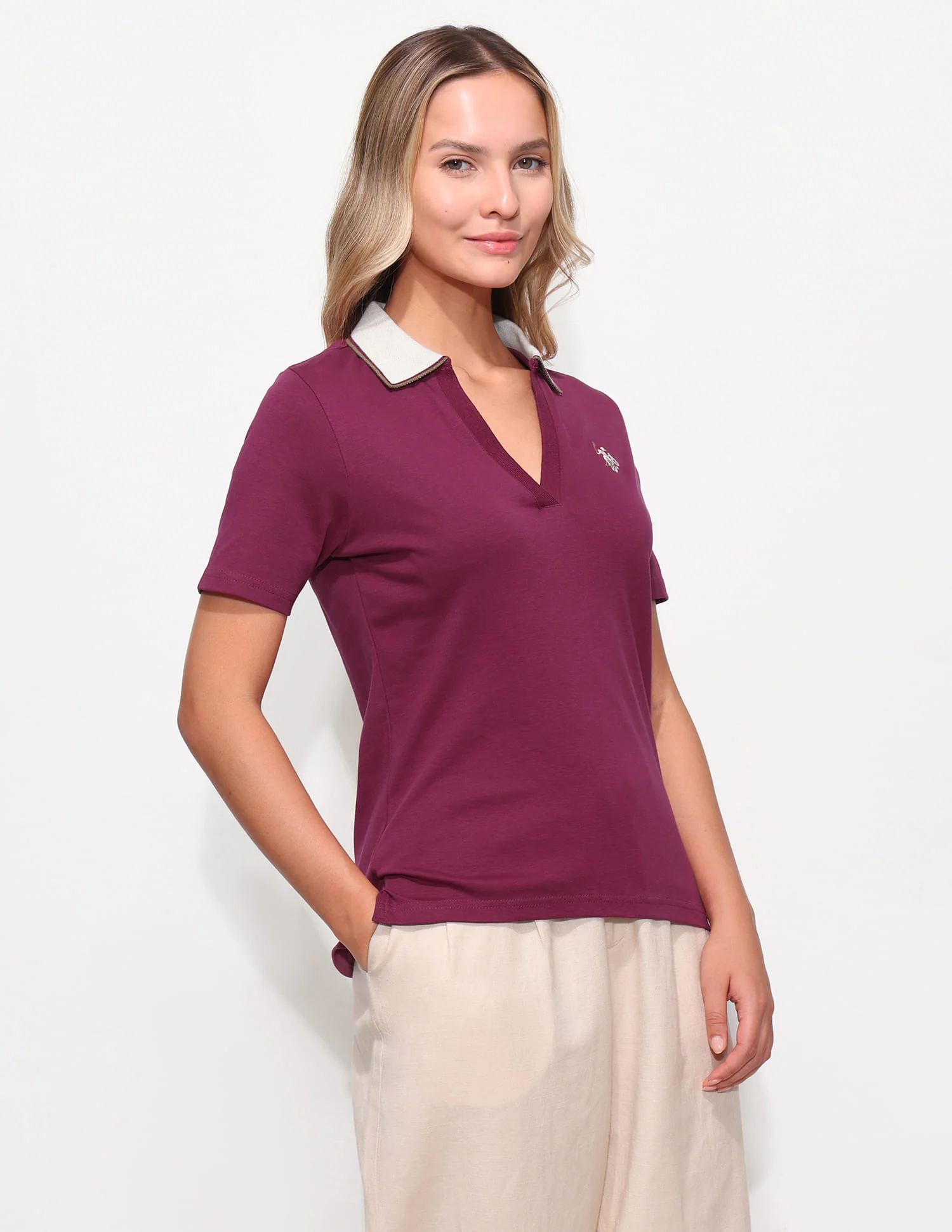 Regular Fit Contrast Collar Polo Shirt - Image 4