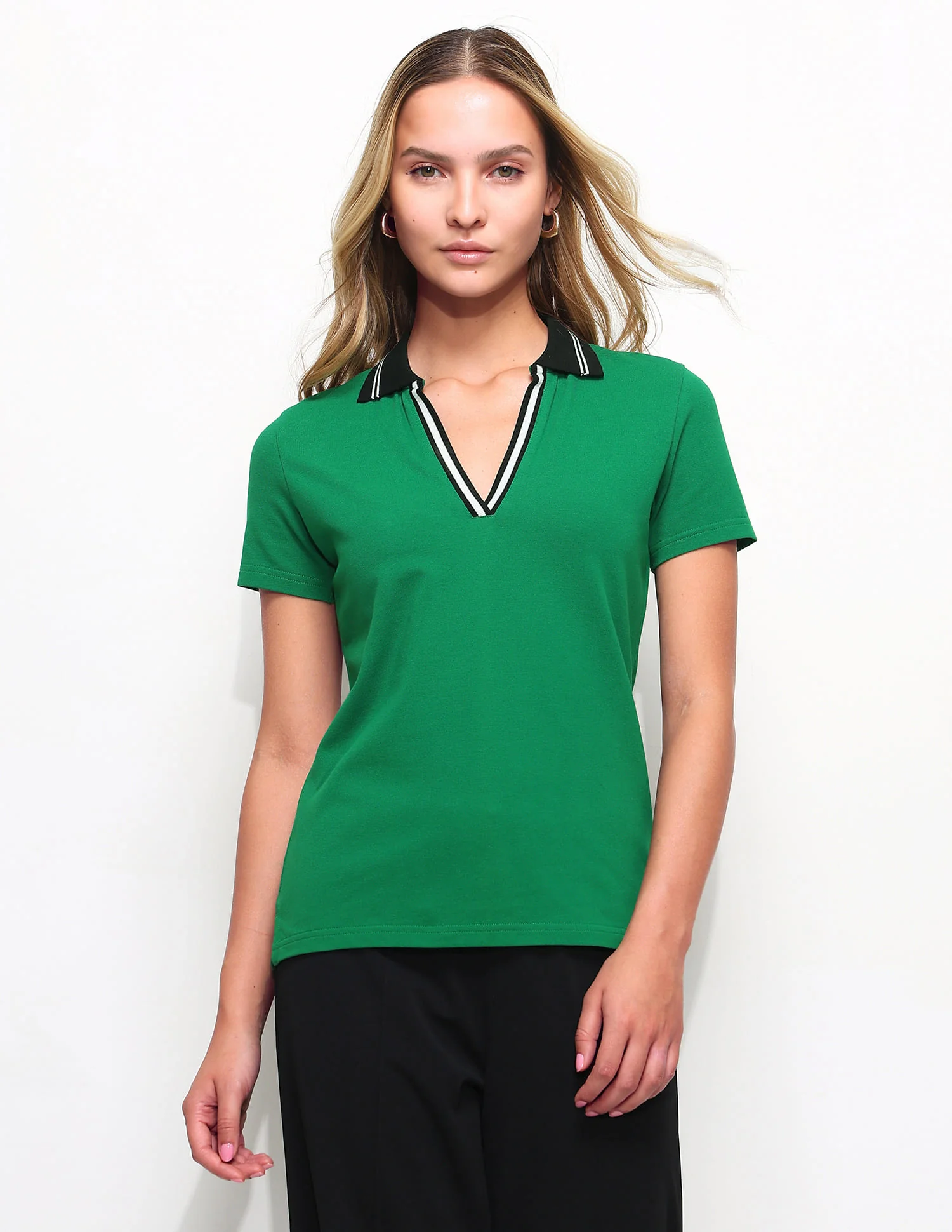 Regular Fit Contrast Collar Polo Shirt