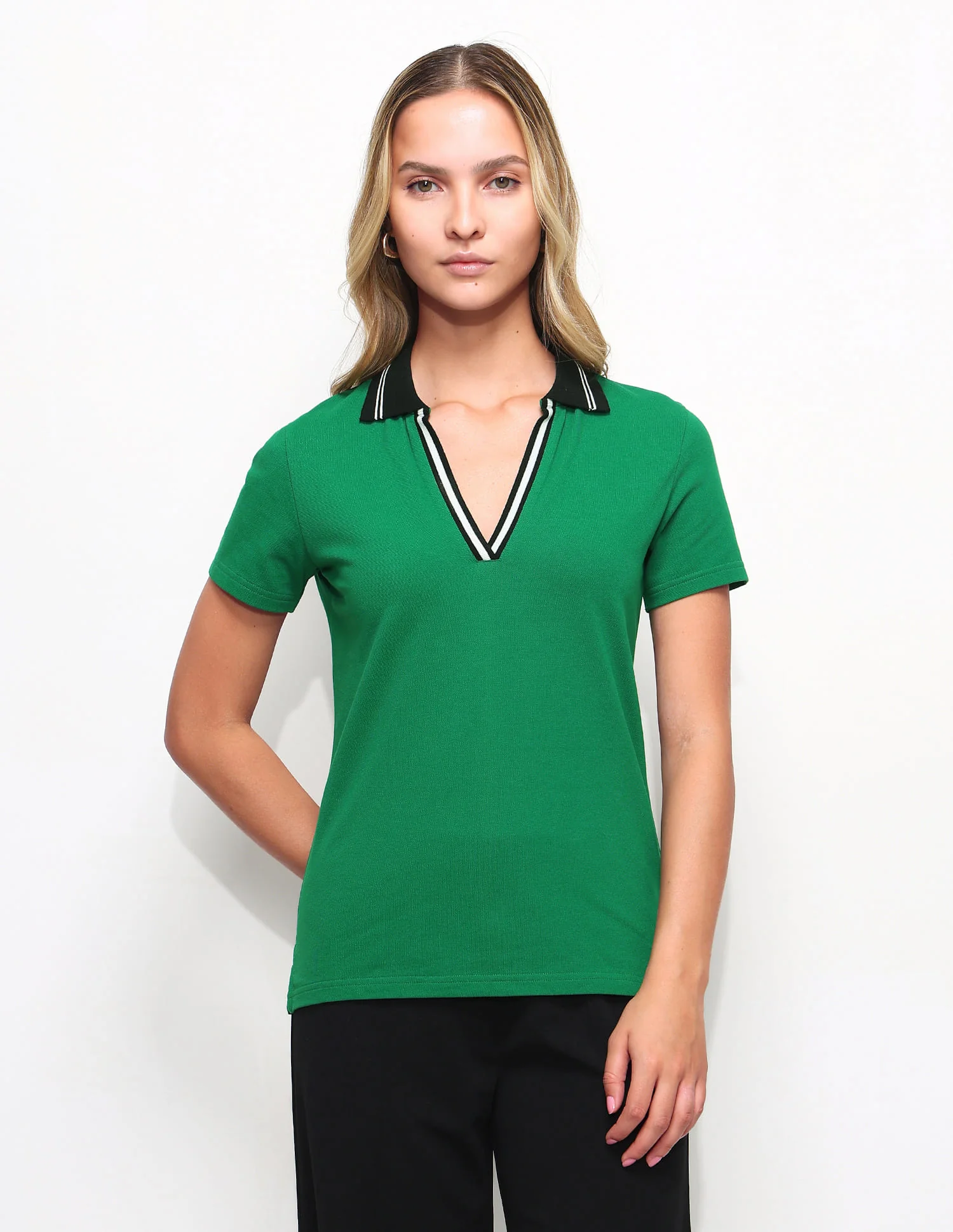 Regular Fit Contrast Collar Polo Shirt - Image 6