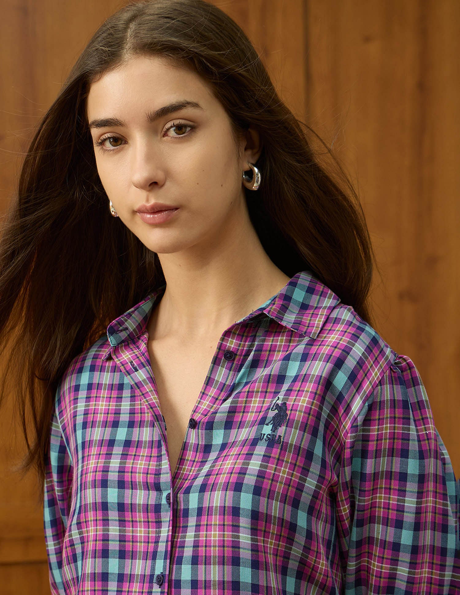 Regular Fit Gingham Checked Shirt - Image 7