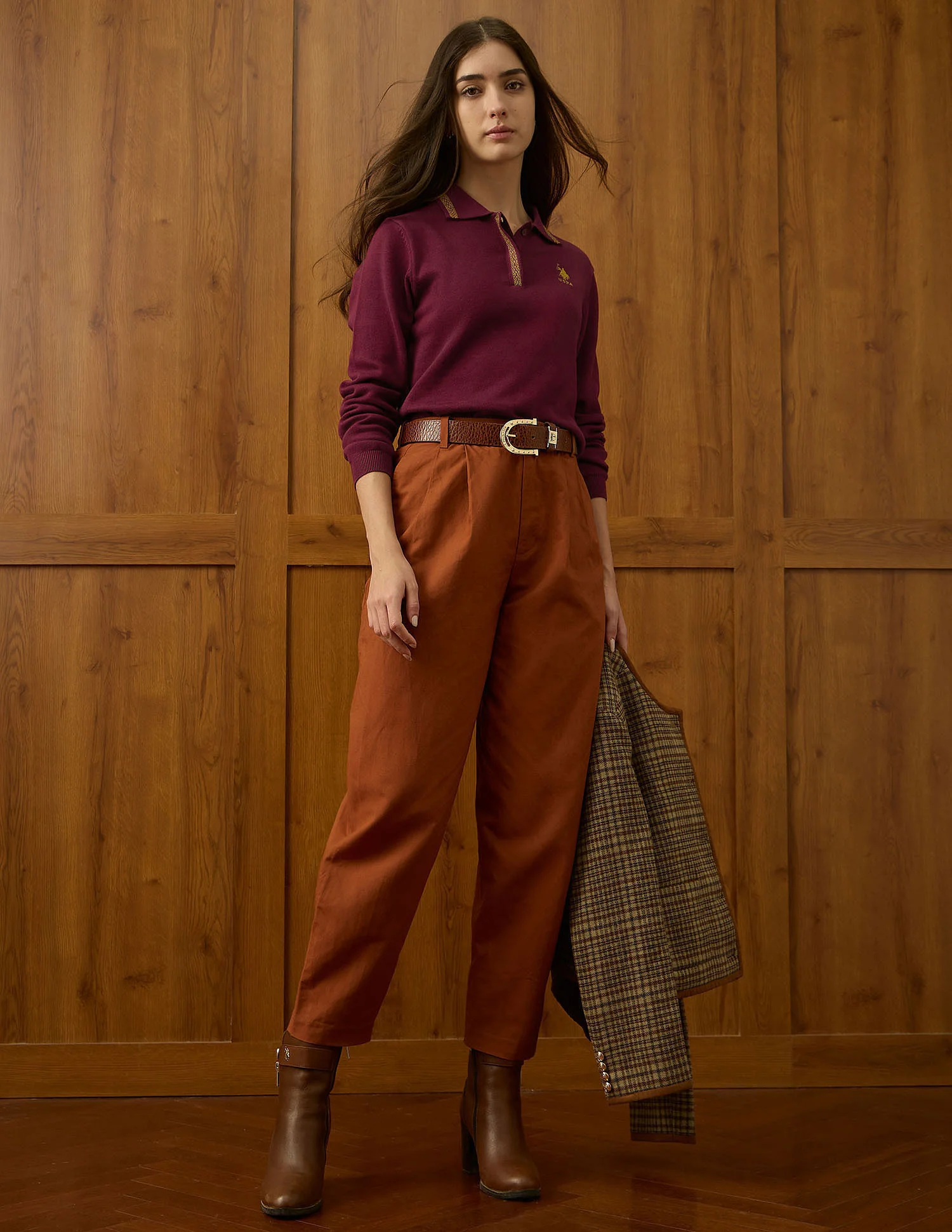 Regular Fit Polo Collar Sweater - Image 3