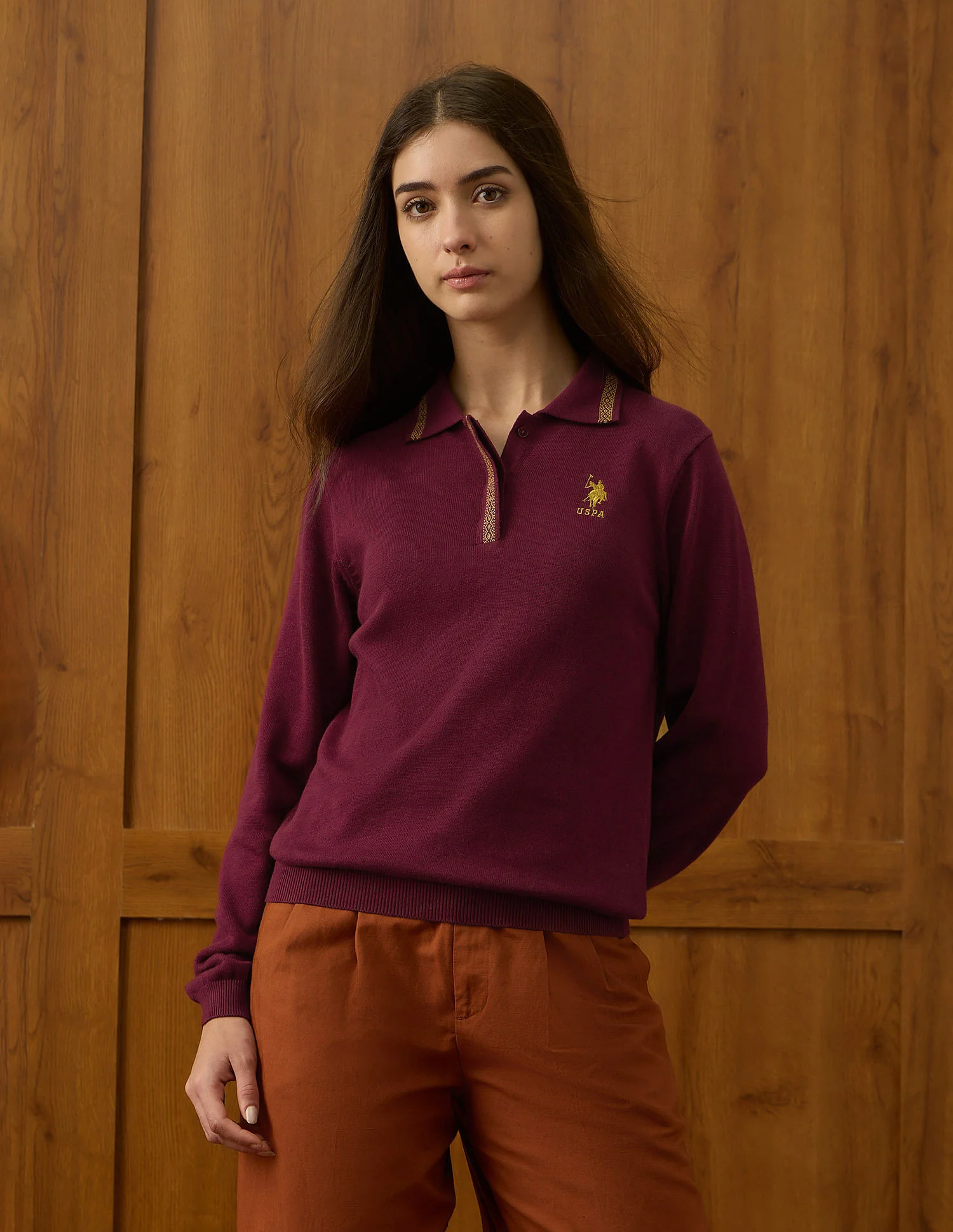 Regular Fit Polo Collar Sweater - Image 6