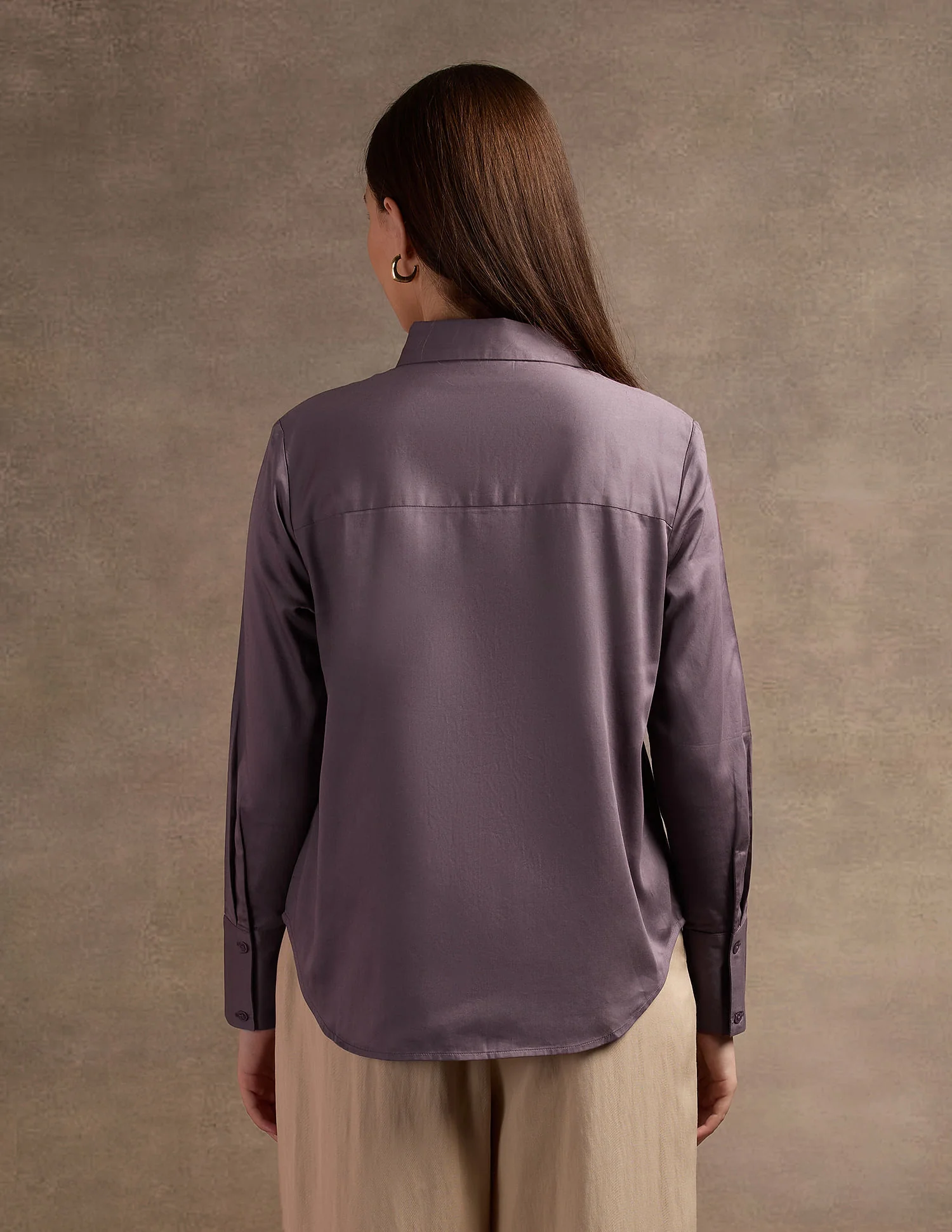 Regular Fit Satin Shirt - Image 5