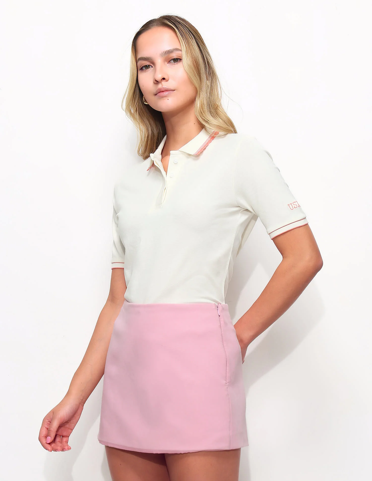 Regular Fit Scalloped Edge Polo Shirt - Image 4