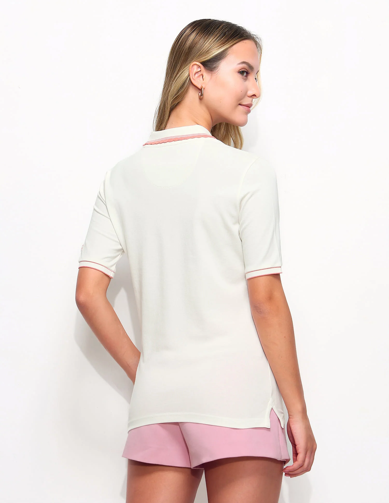 Regular Fit Scalloped Edge Polo Shirt - Image 5