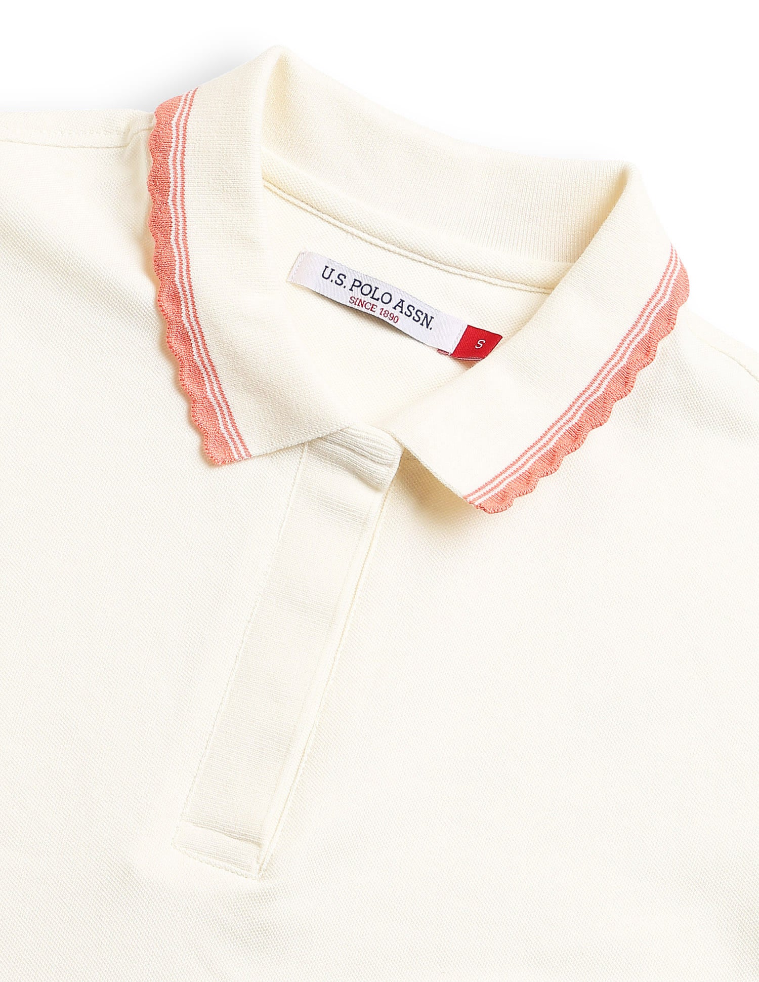 Regular Fit Scalloped Edge Polo Shirt - Image 8