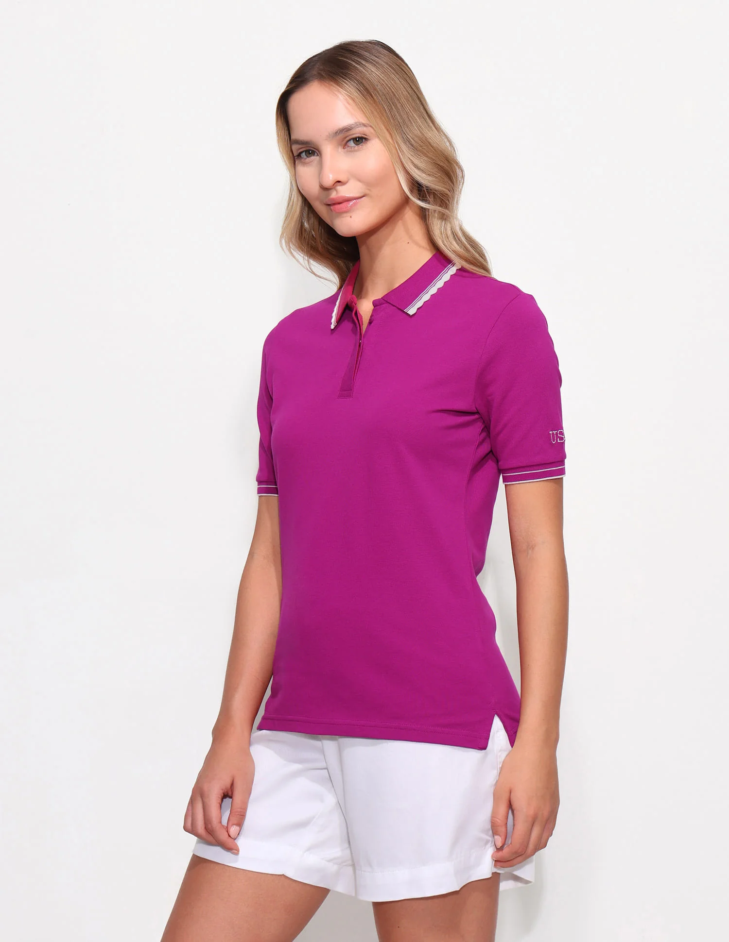 Regular Fit Scalloped Edge Polo Shirt - Image 4