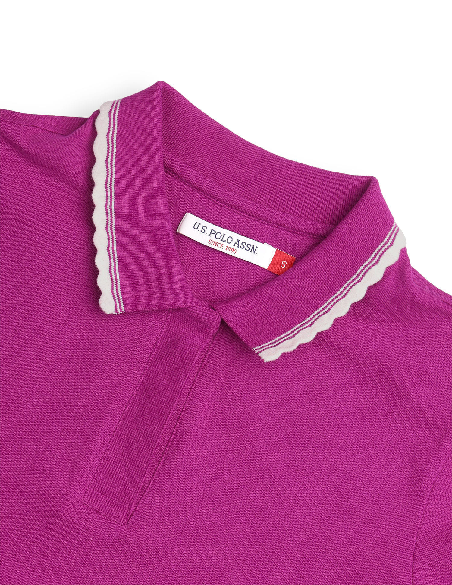 Regular Fit Scalloped Edge Polo Shirt - Image 8