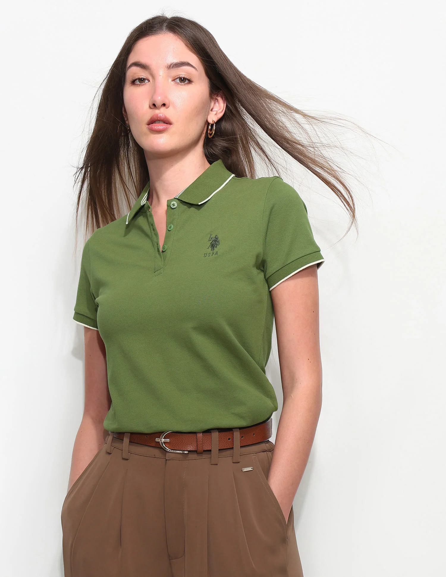 Regular Fit Solid Polo Shirt