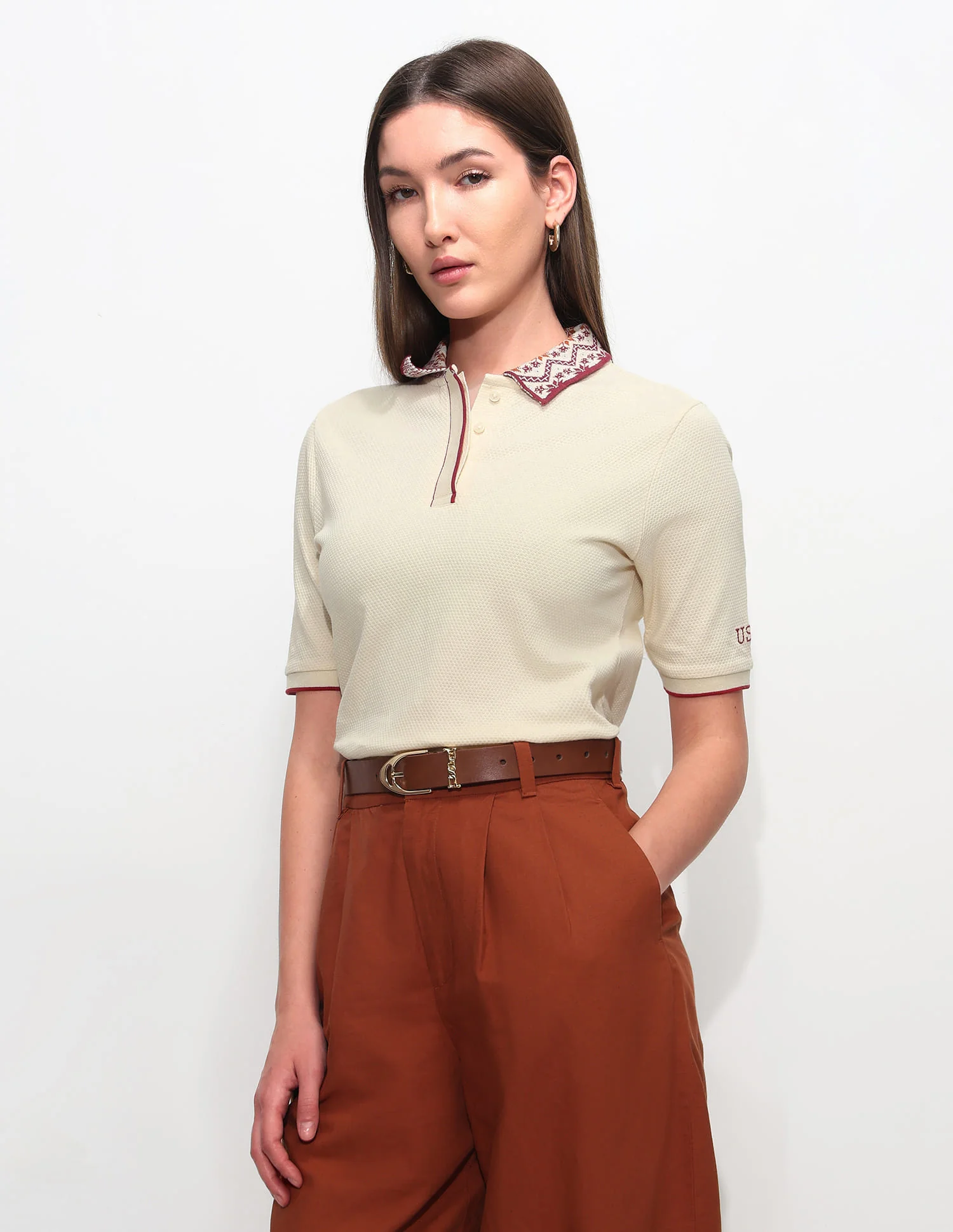 Regular Fit Solid Polo Shirt - Image 4