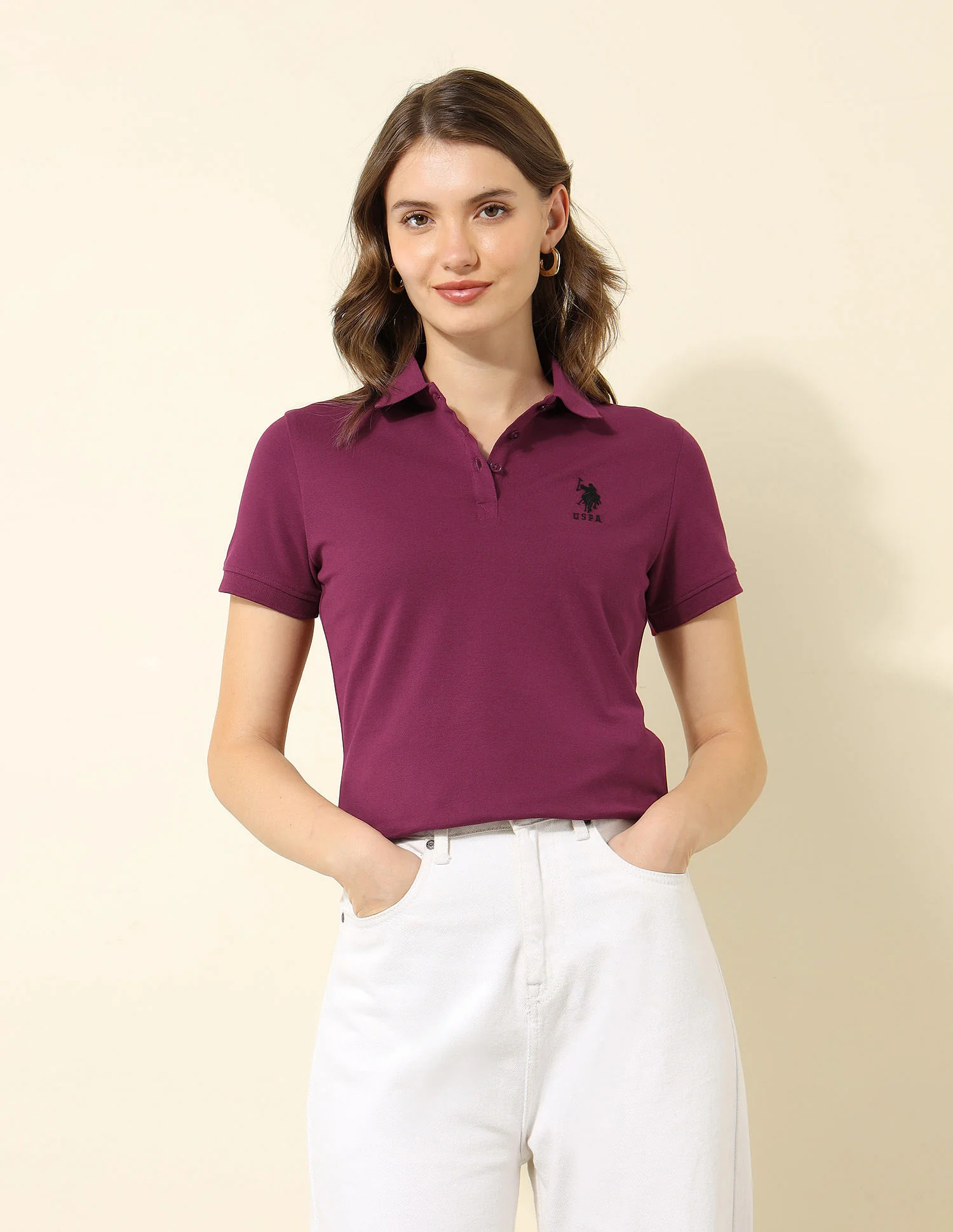 Regular Fit Solid Polo Shirt