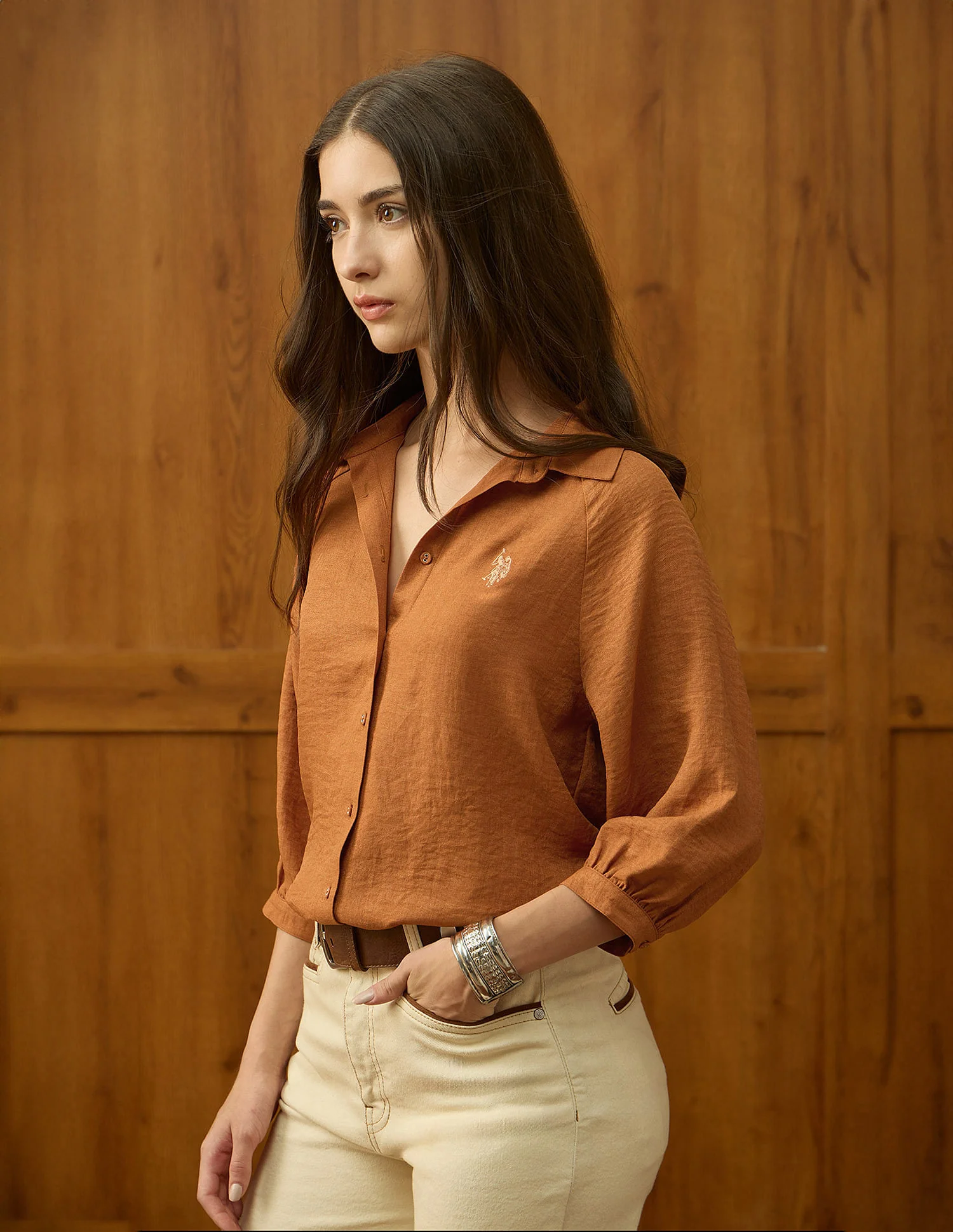 Regular Fit Solid Shirt - Image 4