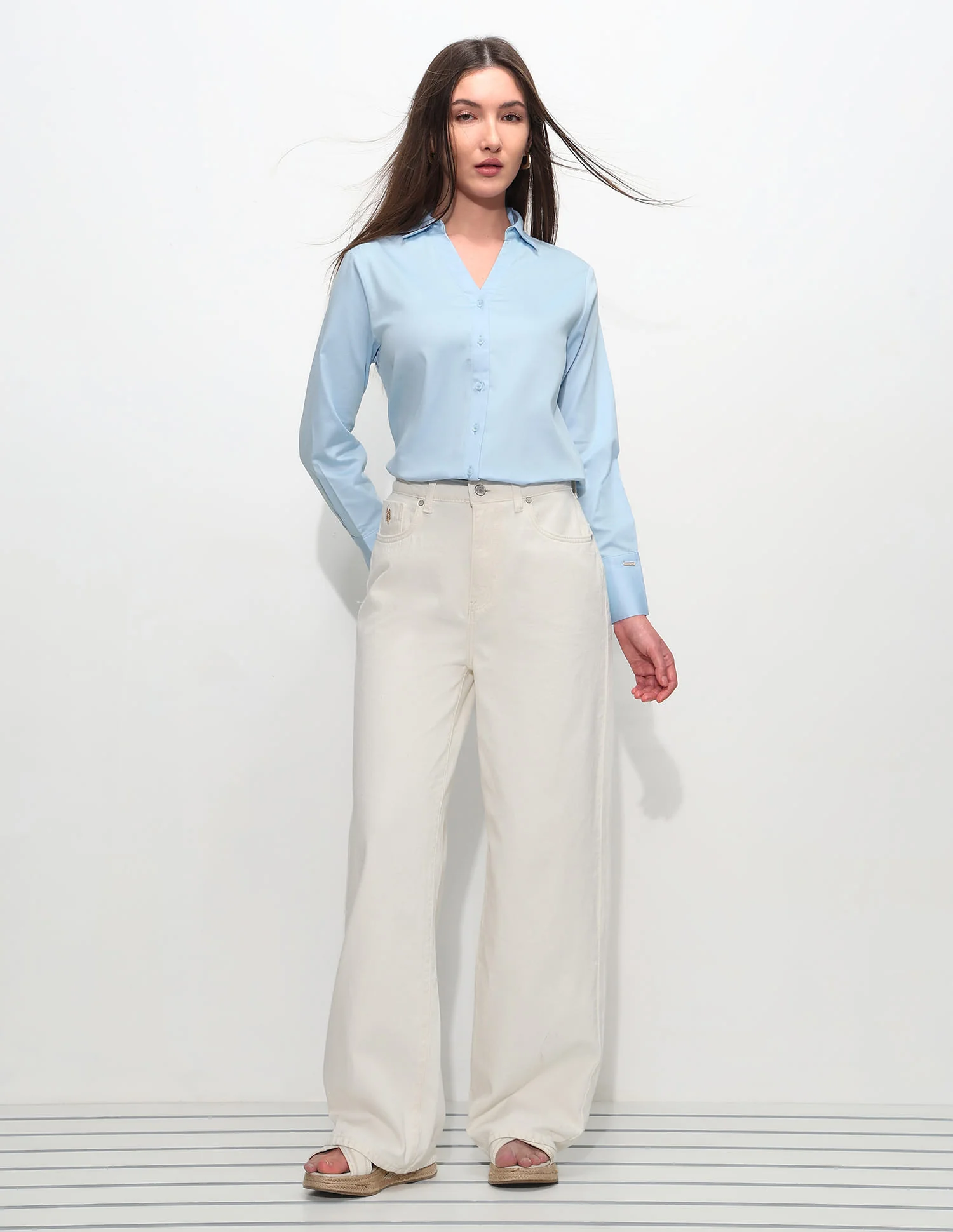 Regular Fit Solid Shirt - Image 3