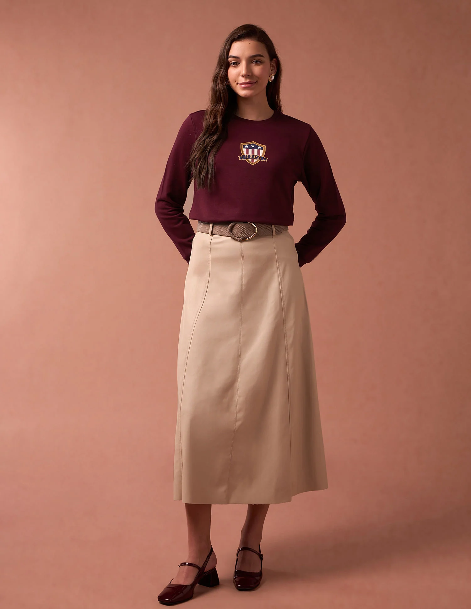 Regular Fit Solid Sweatshirt - Image 3