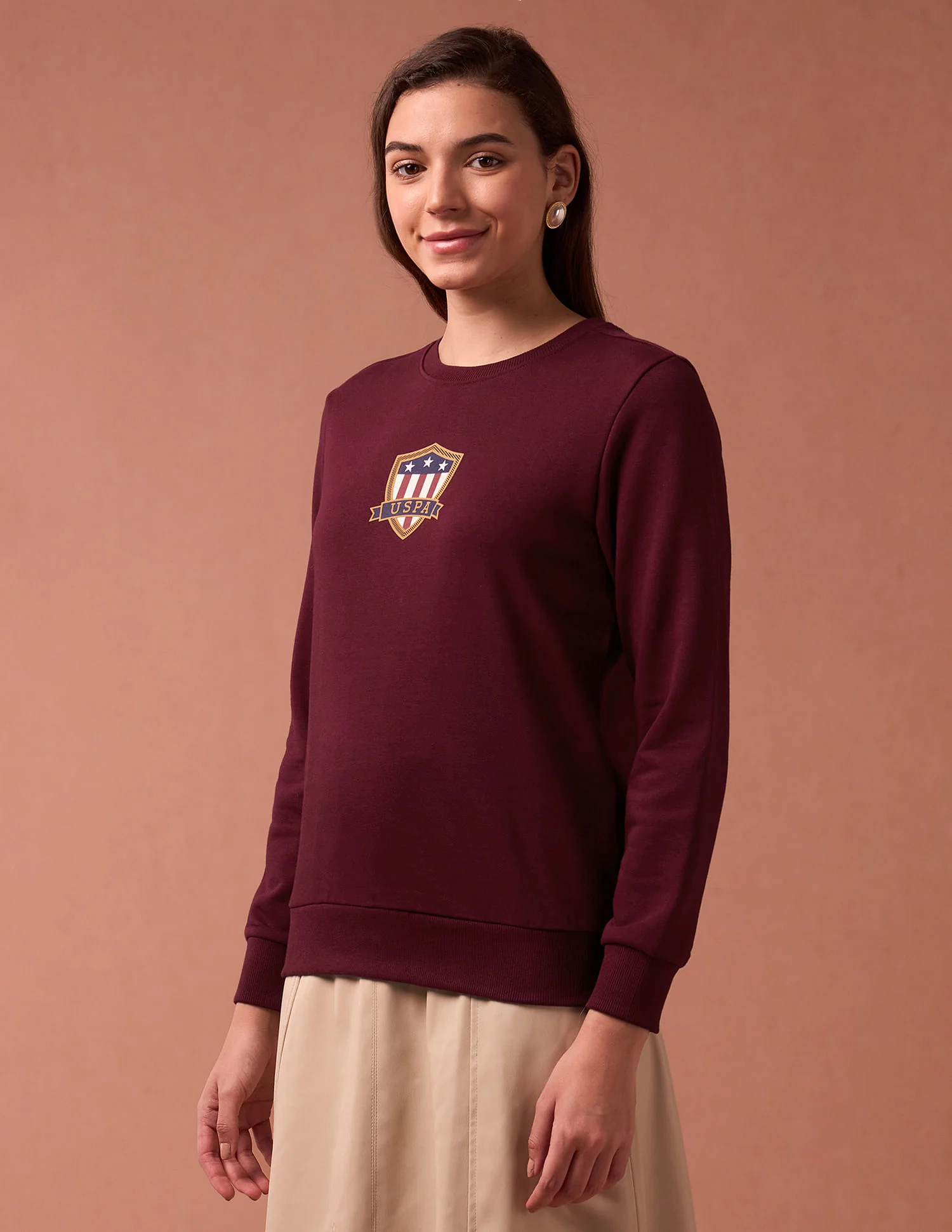 Regular Fit Solid Sweatshirt - Image 4