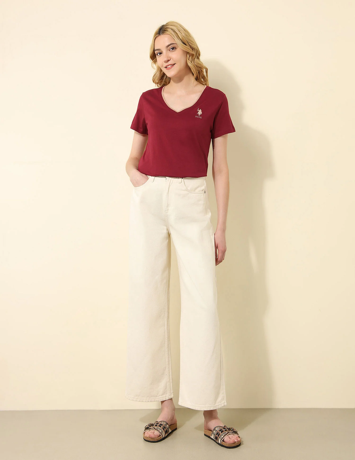 Regular Fit Solid T-Shirt - Image 4