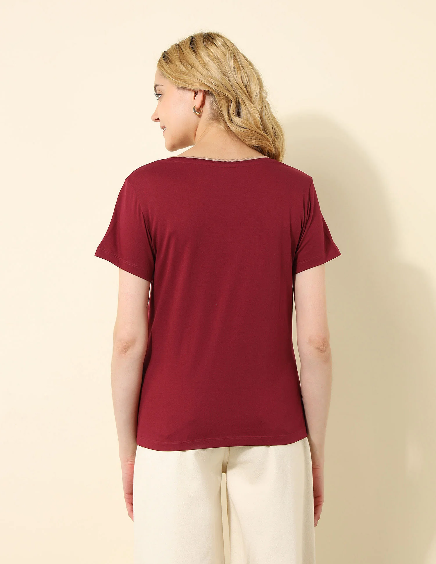 Regular Fit Solid T-Shirt - Image 8