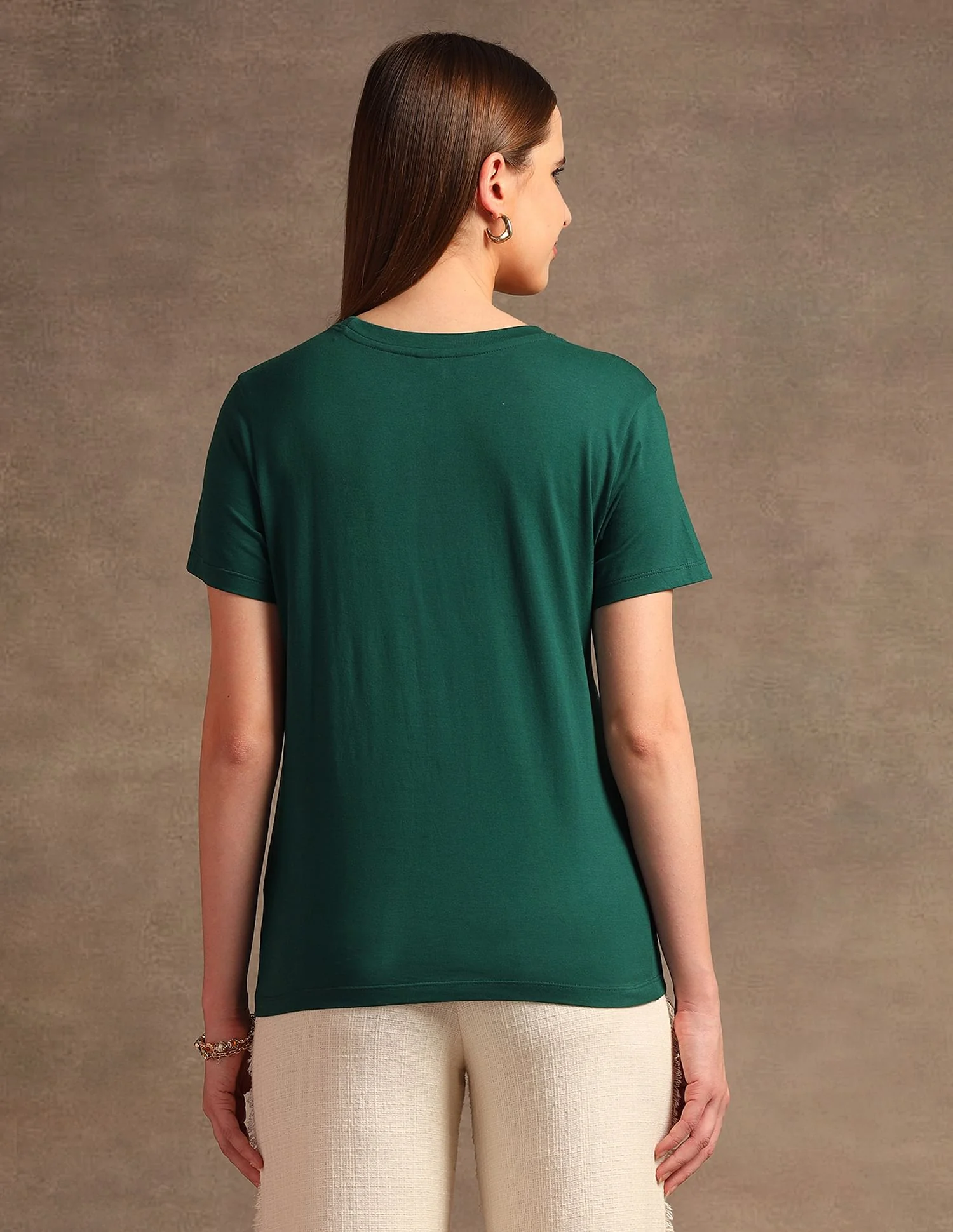 Regular Fit Solid T-Shirt - Image 5