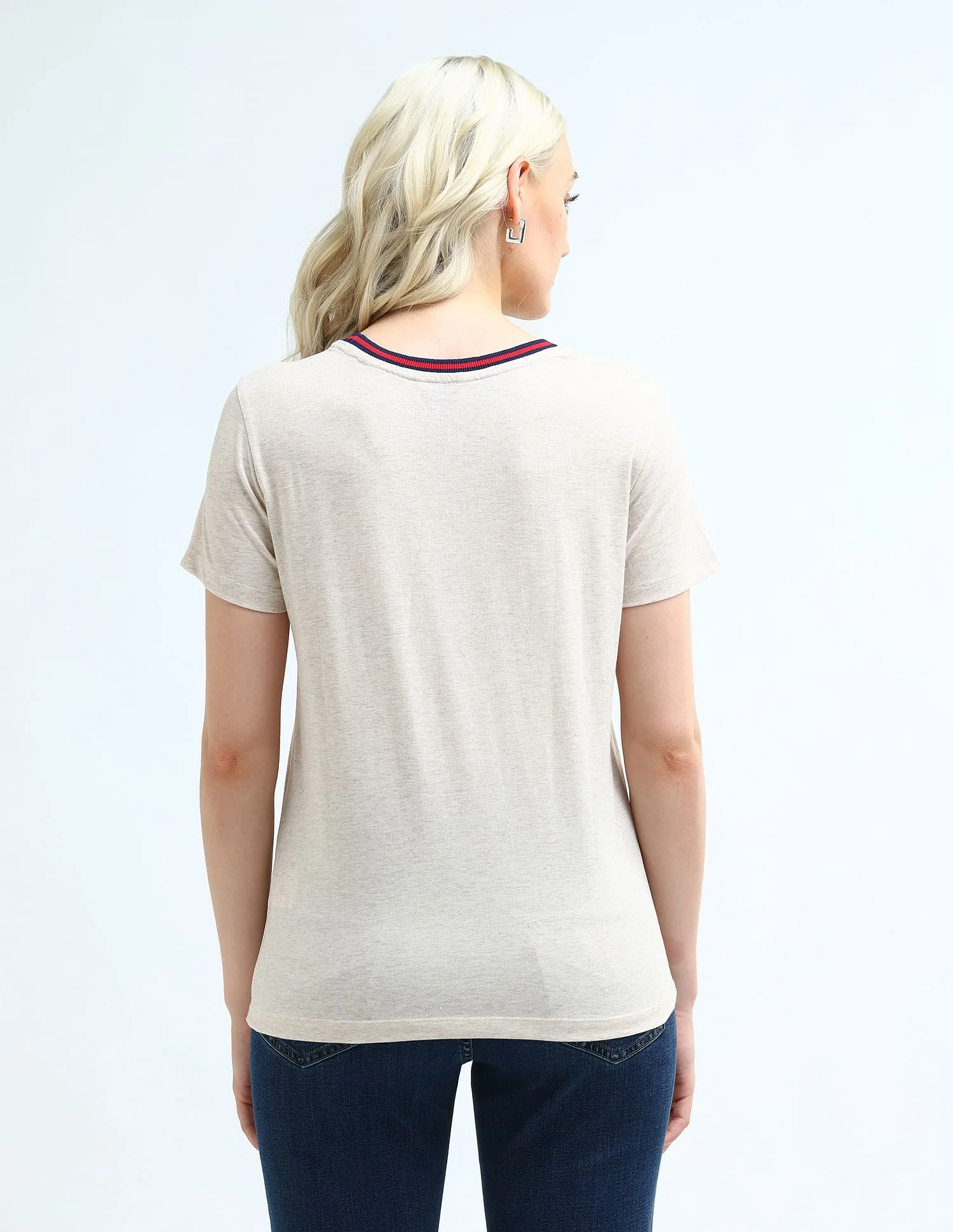 Regular Fit Solid T-Shirt - Image 5