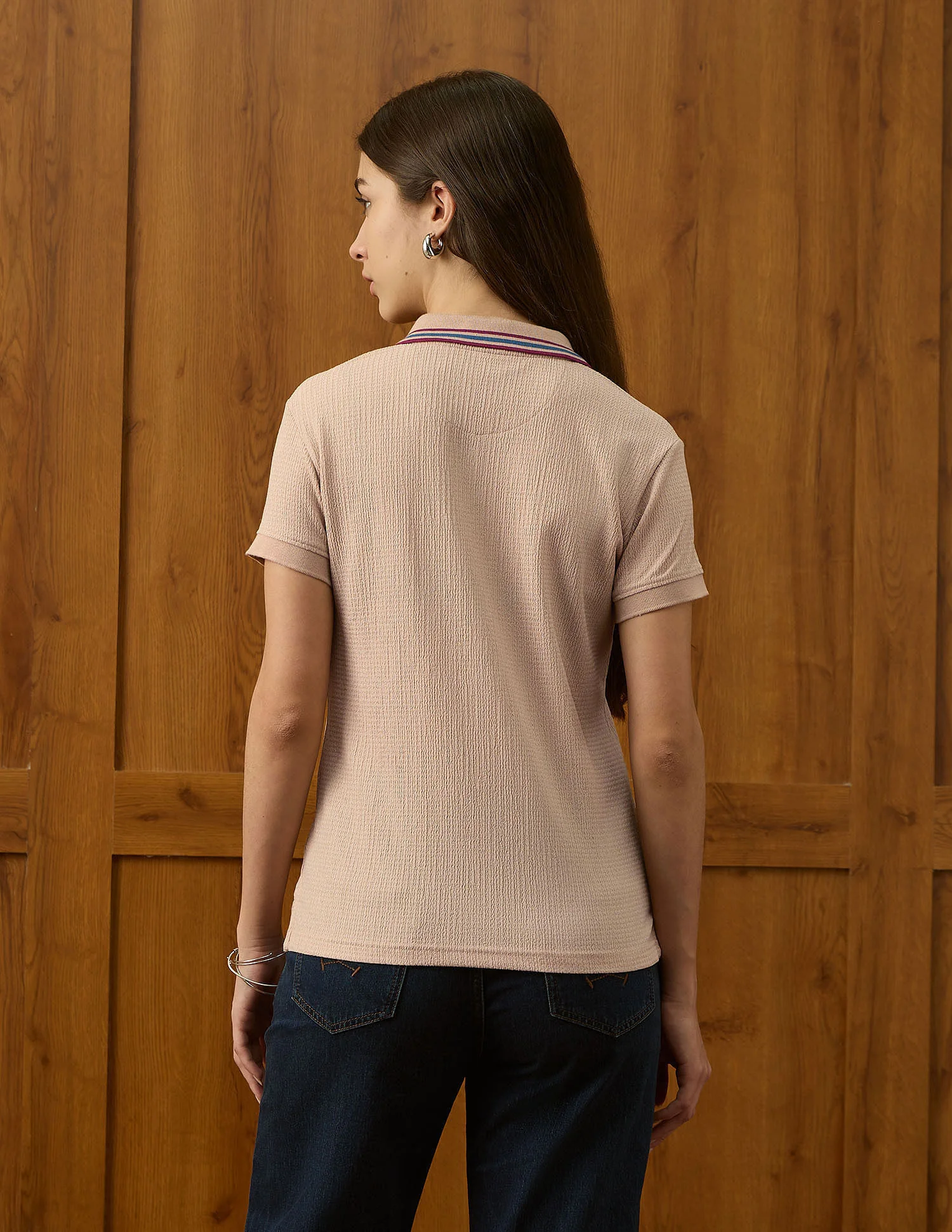 Regular Fit Textured Polo Shirt - Image 5
