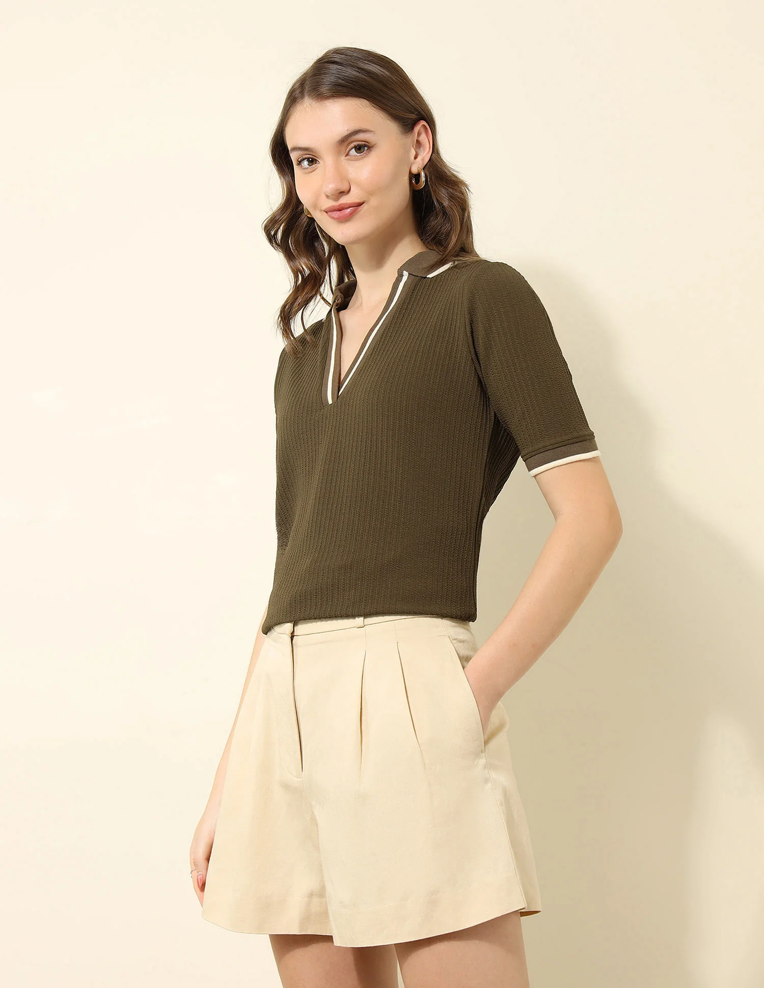 Regular Fit Textured Polo Shirt - Image 4
