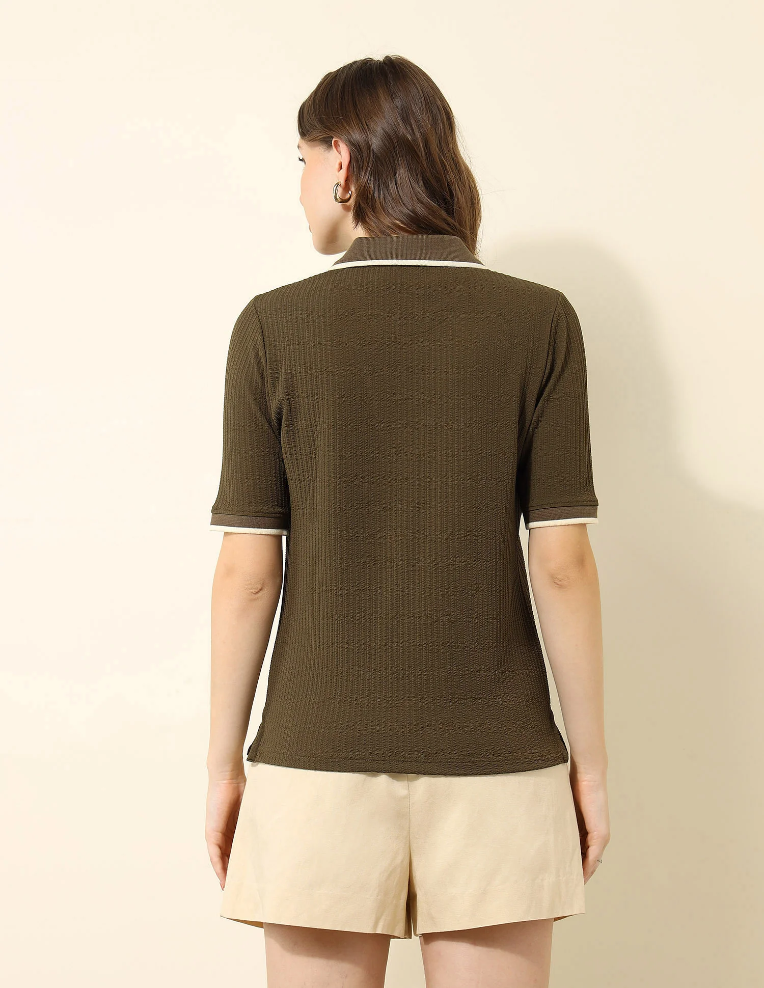 Regular Fit Textured Polo Shirt - Image 5