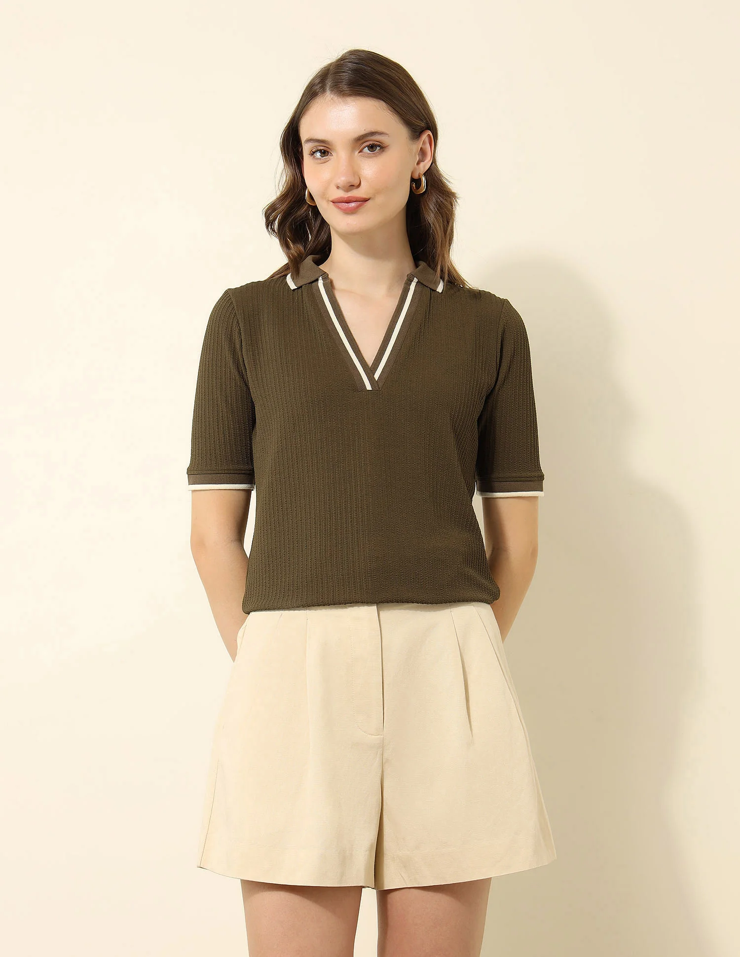 Regular Fit Textured Polo Shirt - Image 6