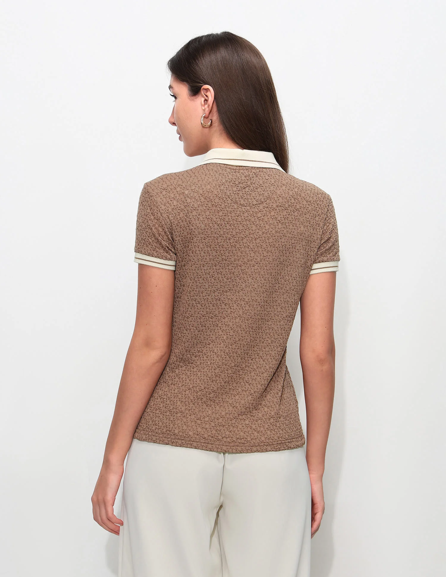 Regular Fit Textured Polo Shirt - Image 5