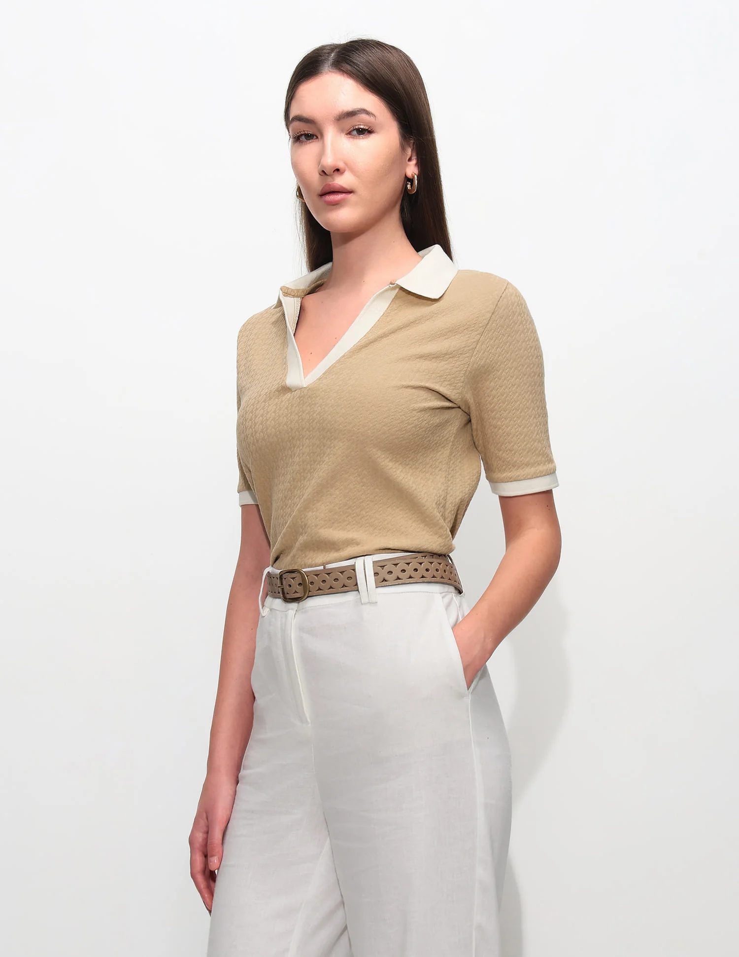 Regular Fit Textured Polo Shirt - Image 4