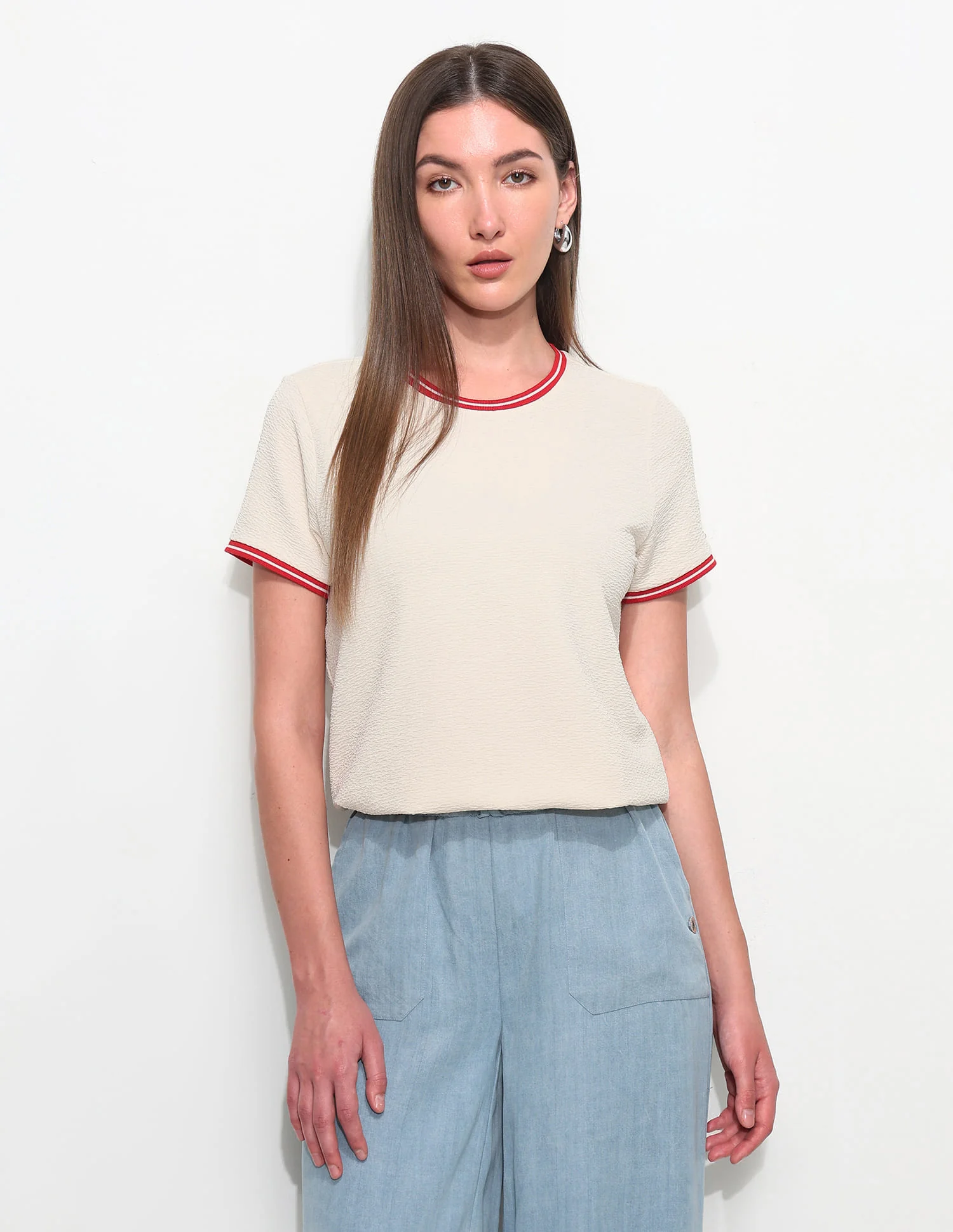 Regular Fit Textured T-Shirt - Image 6