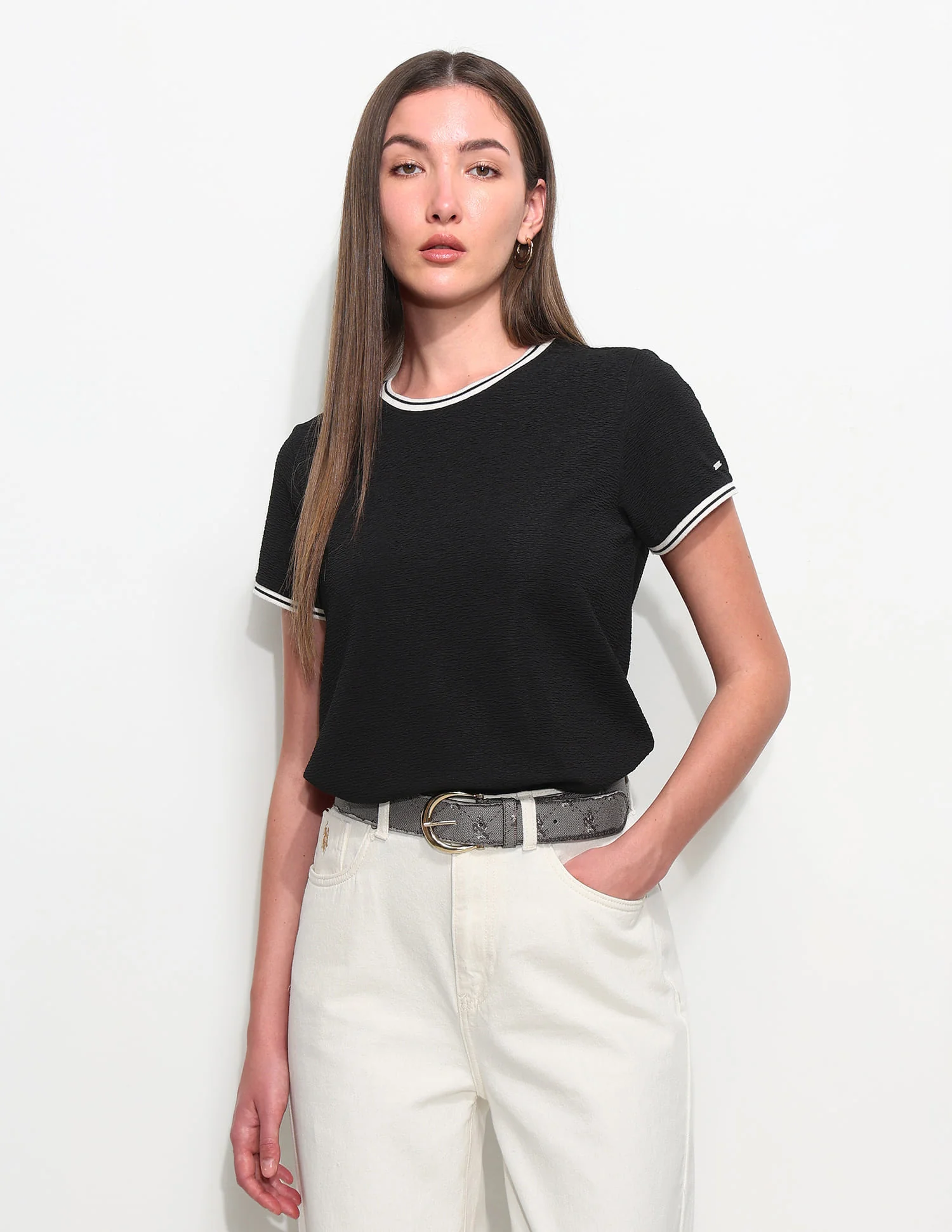 Regular Fit Textured T-Shirt - Image 6