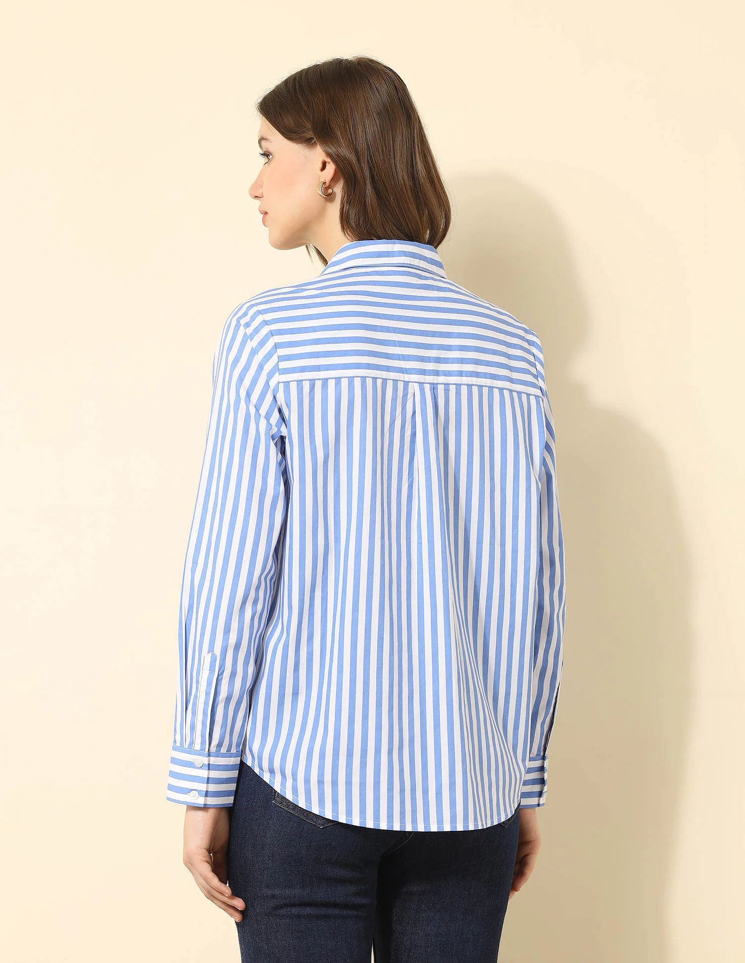 Regular Fit Vertical Striped Shirt - Image 5