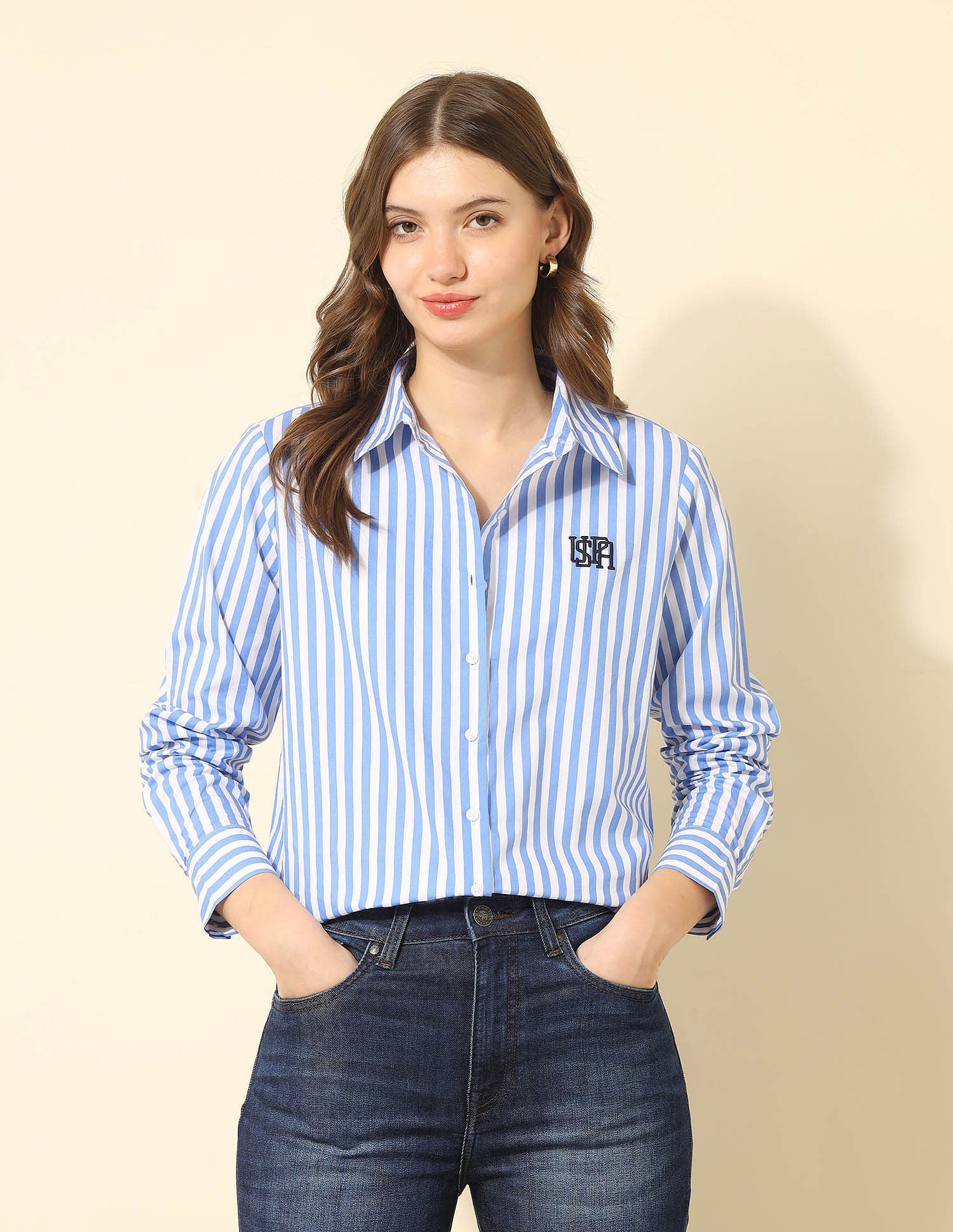 Regular Fit Vertical Striped Shirt - Image 6
