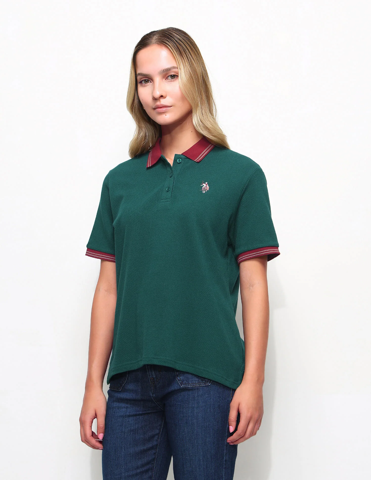 Relaxed Fit Contrast Collar Polo Shirt - Image 4