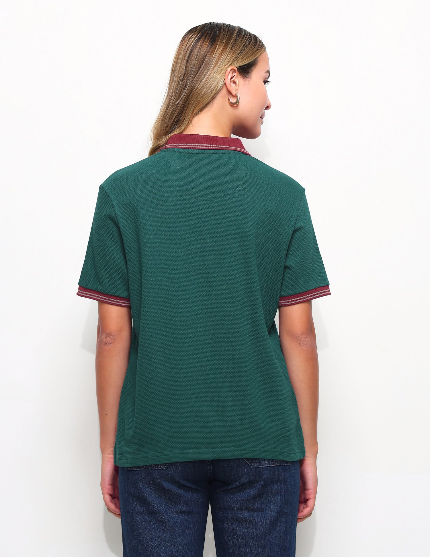 Relaxed Fit Contrast Collar Polo Shirt - Image 5