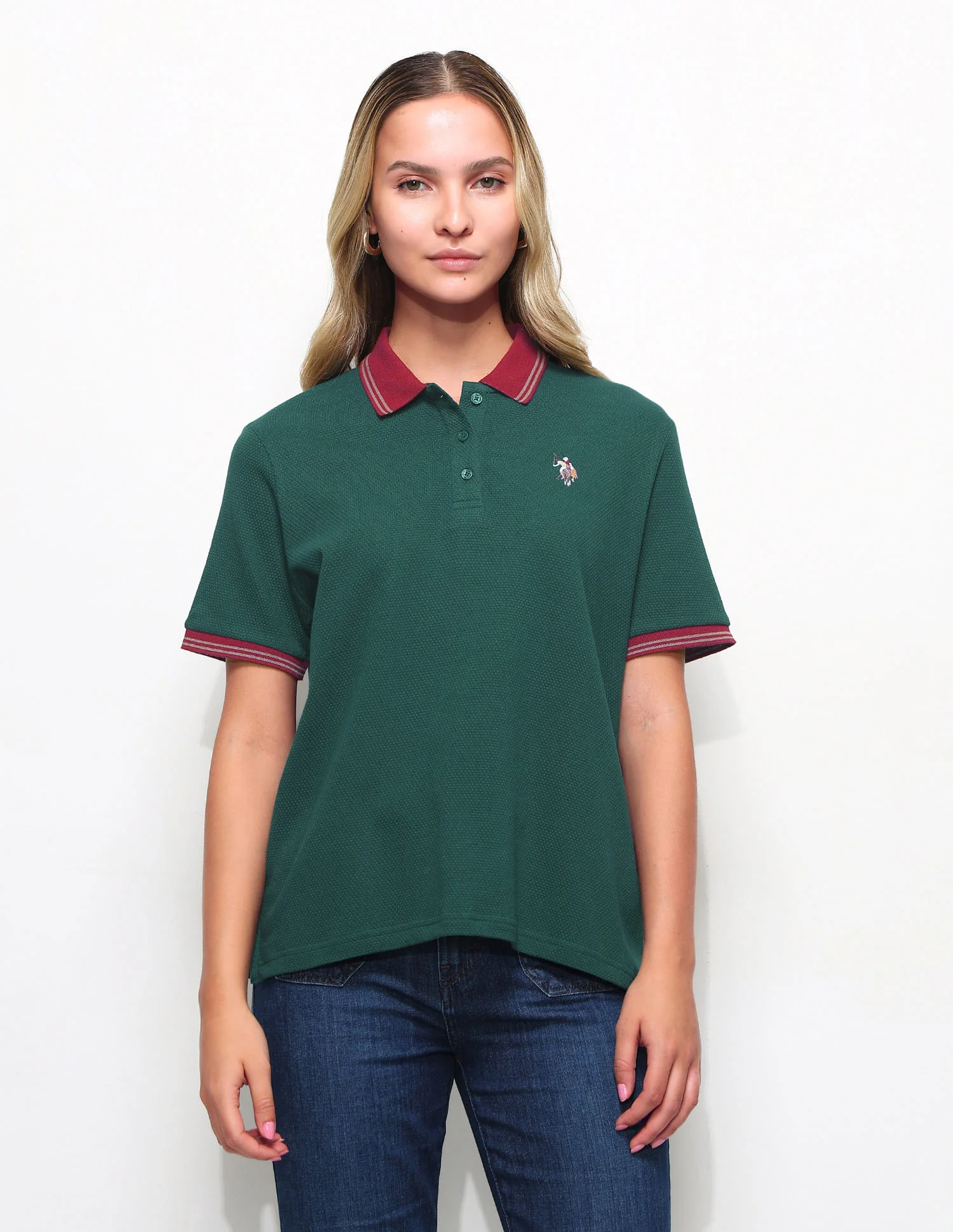 Relaxed Fit Contrast Collar Polo Shirt - Image 6