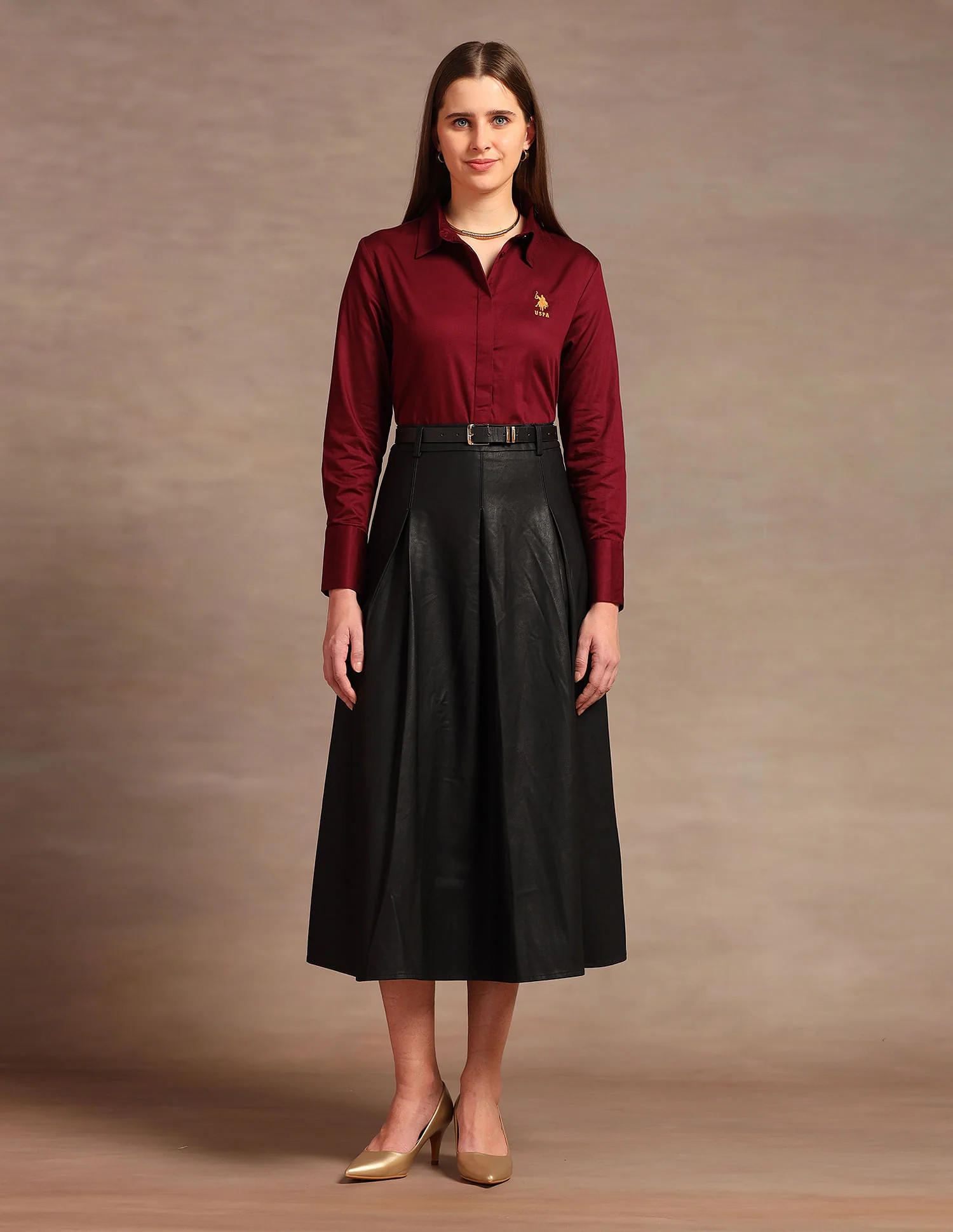 Relaxed Fit Dobby Cotton Shirt - Image 3