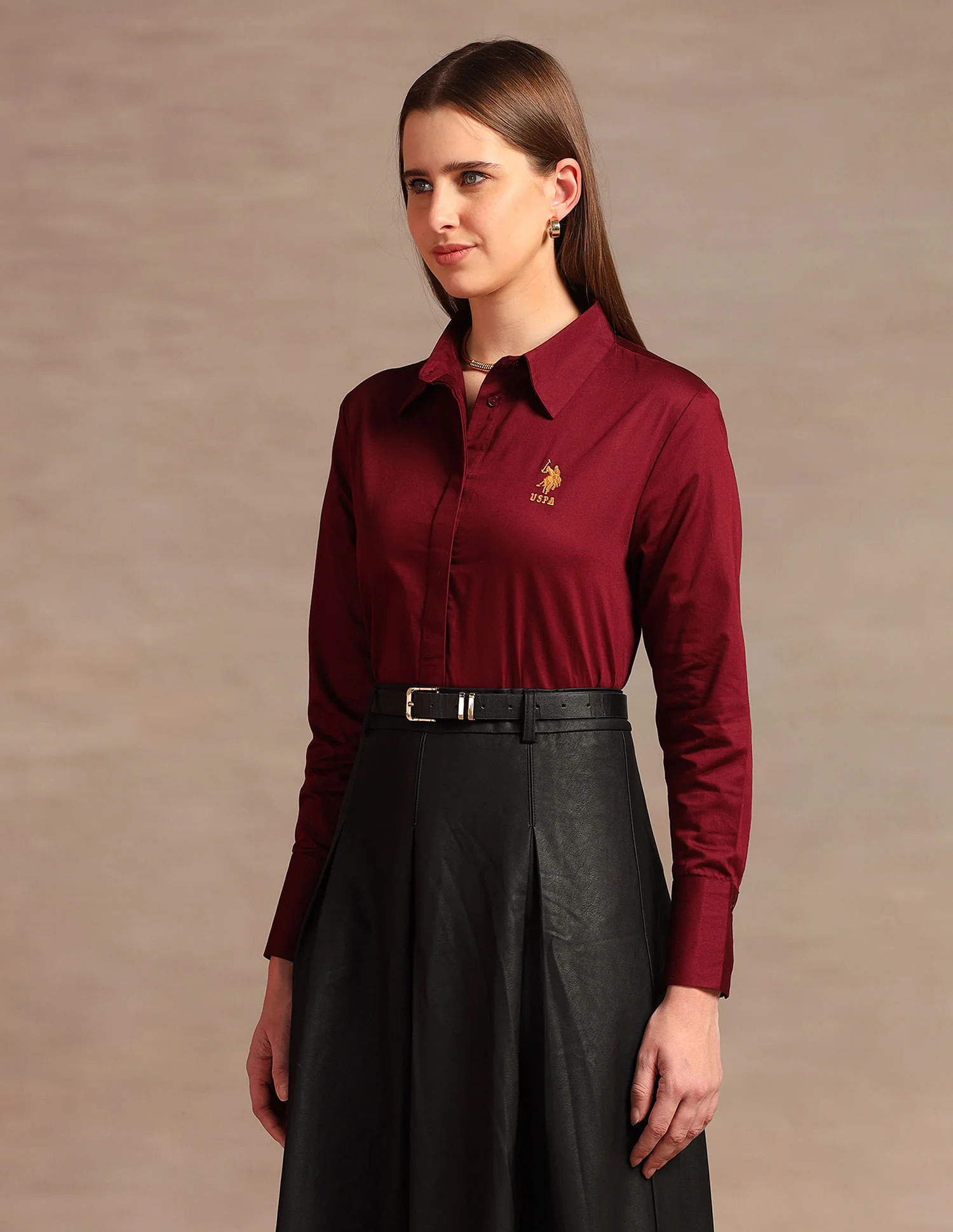 Relaxed Fit Dobby Cotton Shirt - Image 4