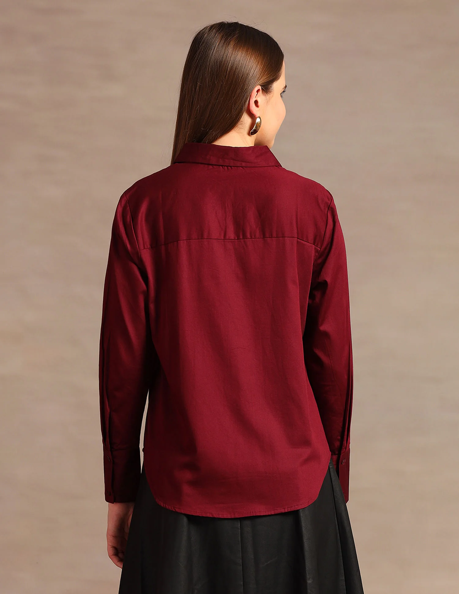 Relaxed Fit Dobby Cotton Shirt - Image 5