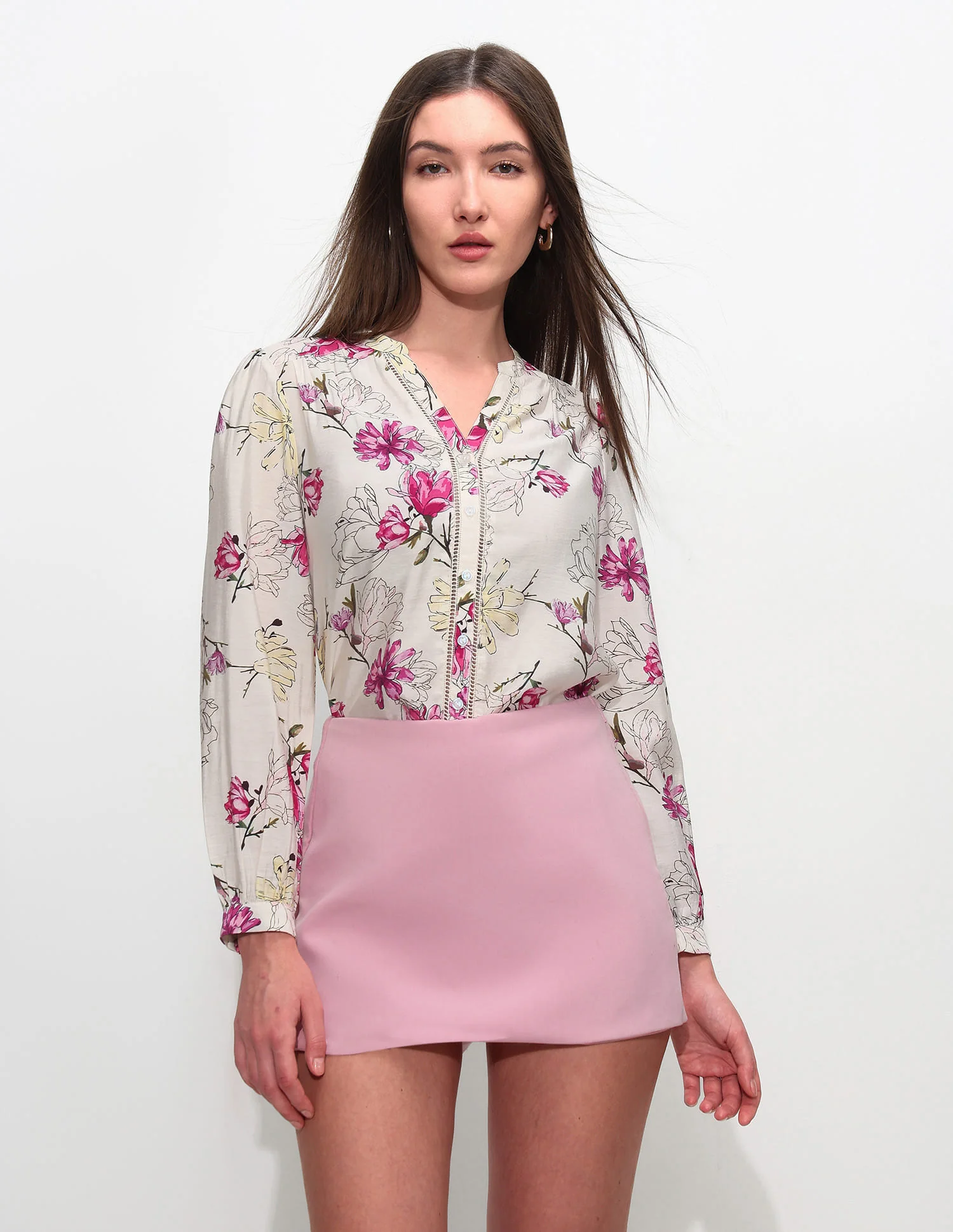 Relaxed Fit Floral Printed Top