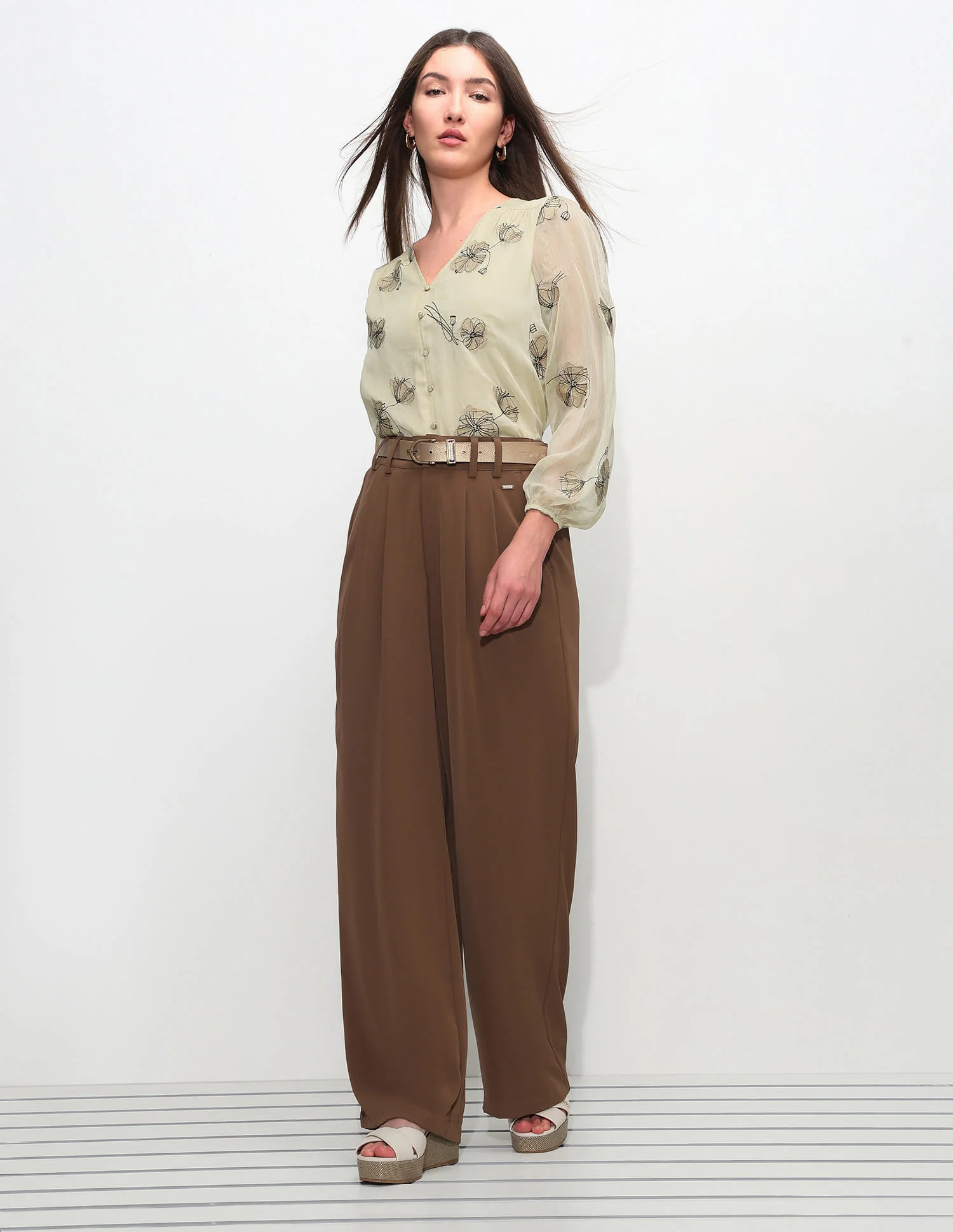 Relaxed Fit Floral Printed Top - Image 3