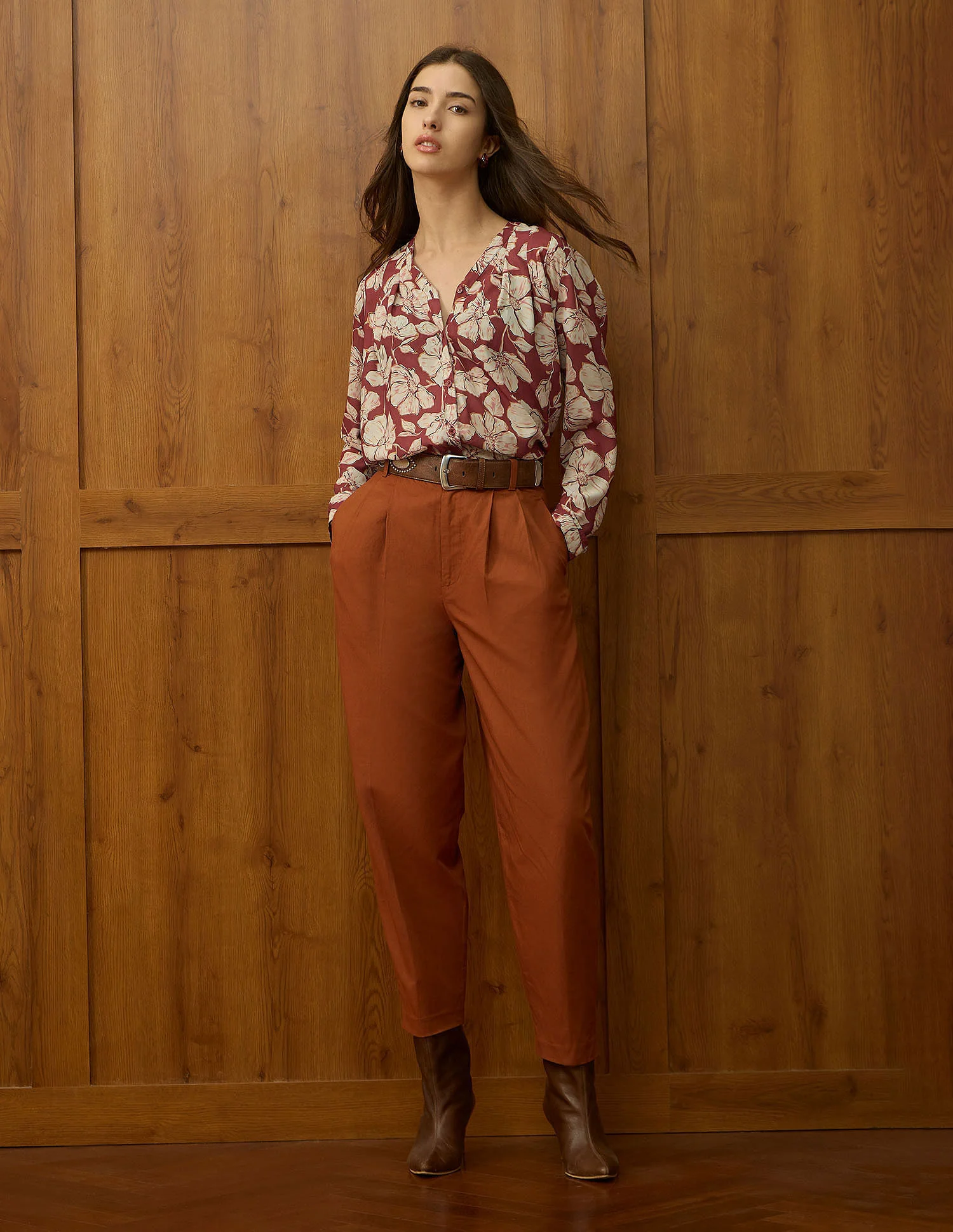 Relaxed Fit Floral Printed Top - Image 3