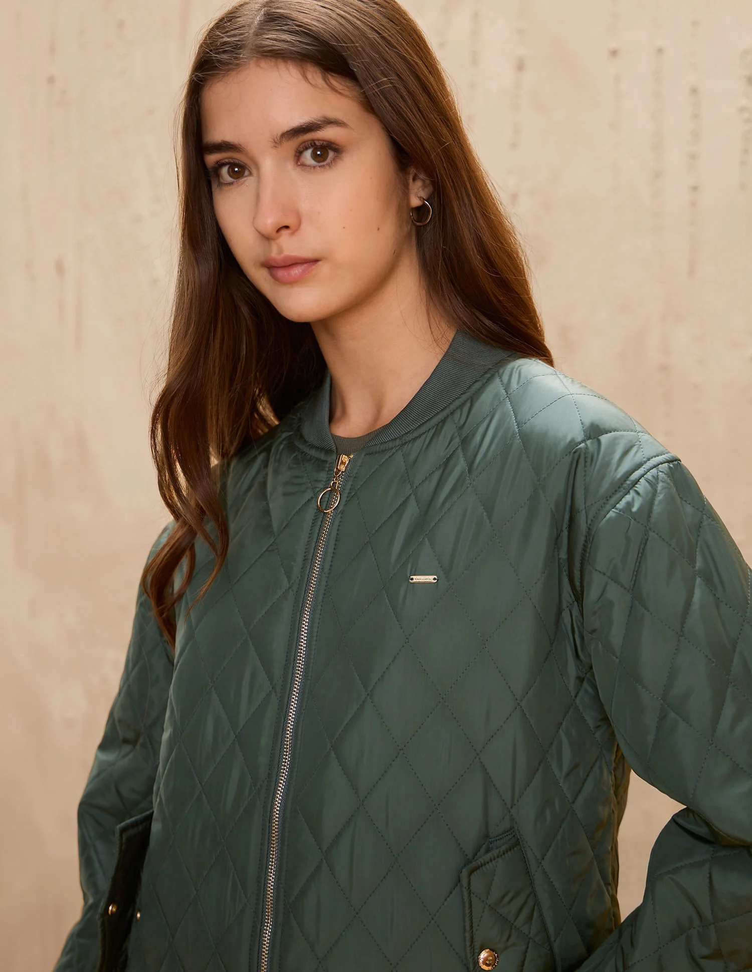 Relaxed Fit Solid Bomber Jacket - Image 7