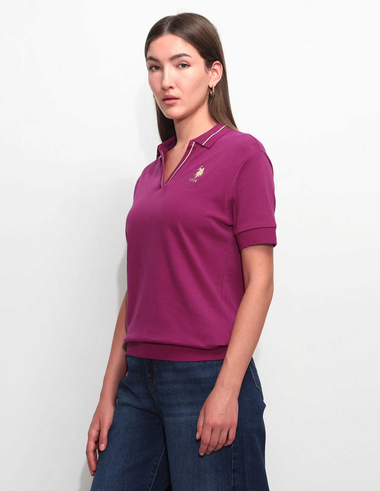 Relaxed Fit Solid Polo Shirt - Image 4