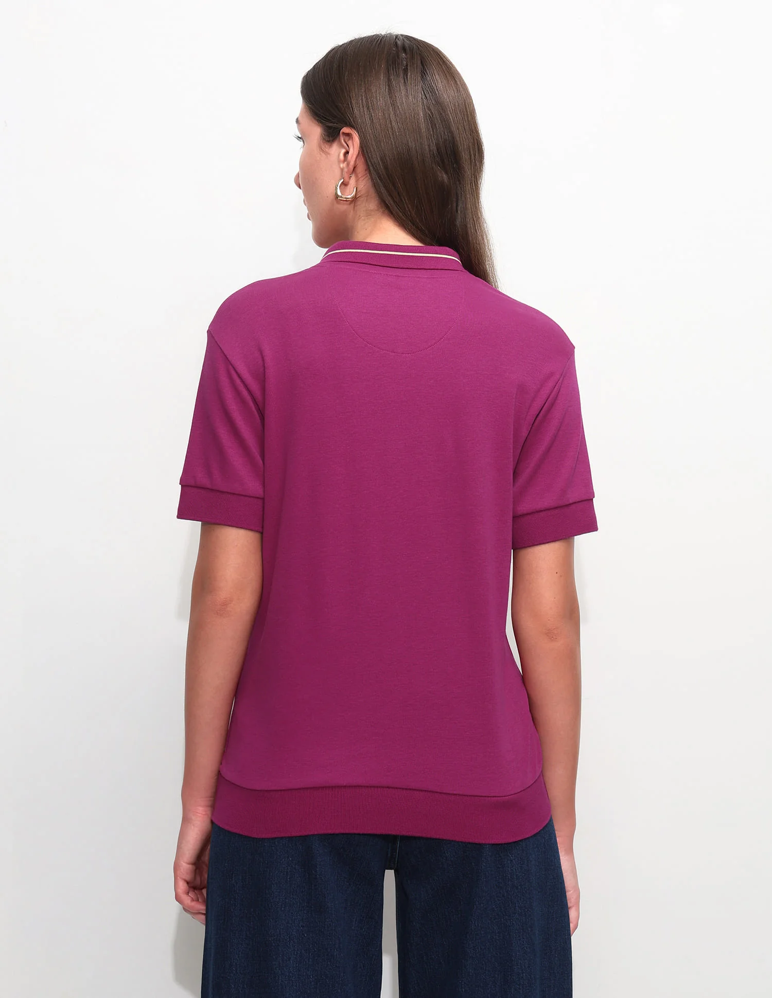 Relaxed Fit Solid Polo Shirt - Image 5