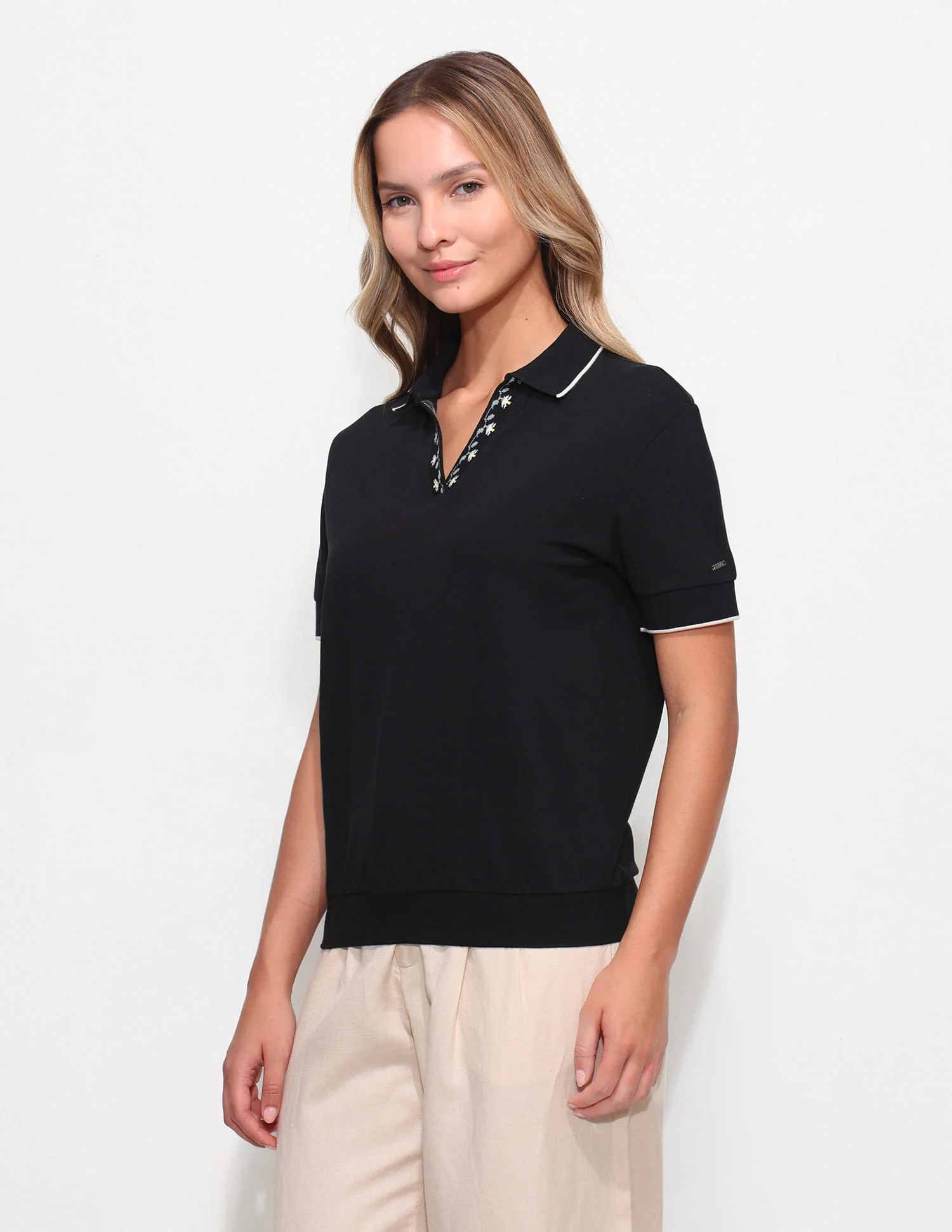 Relaxed Fit Solid Polo Shirt - Image 4