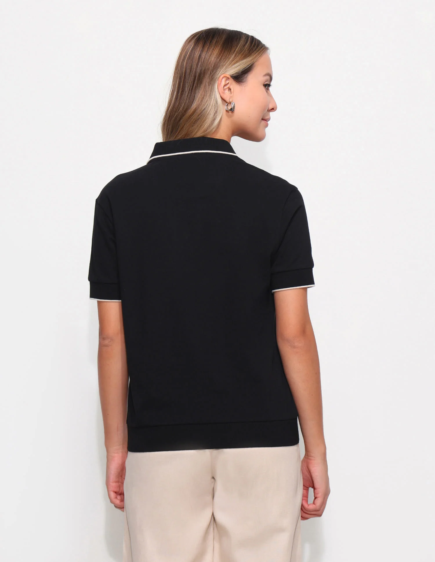 Relaxed Fit Solid Polo Shirt - Image 5