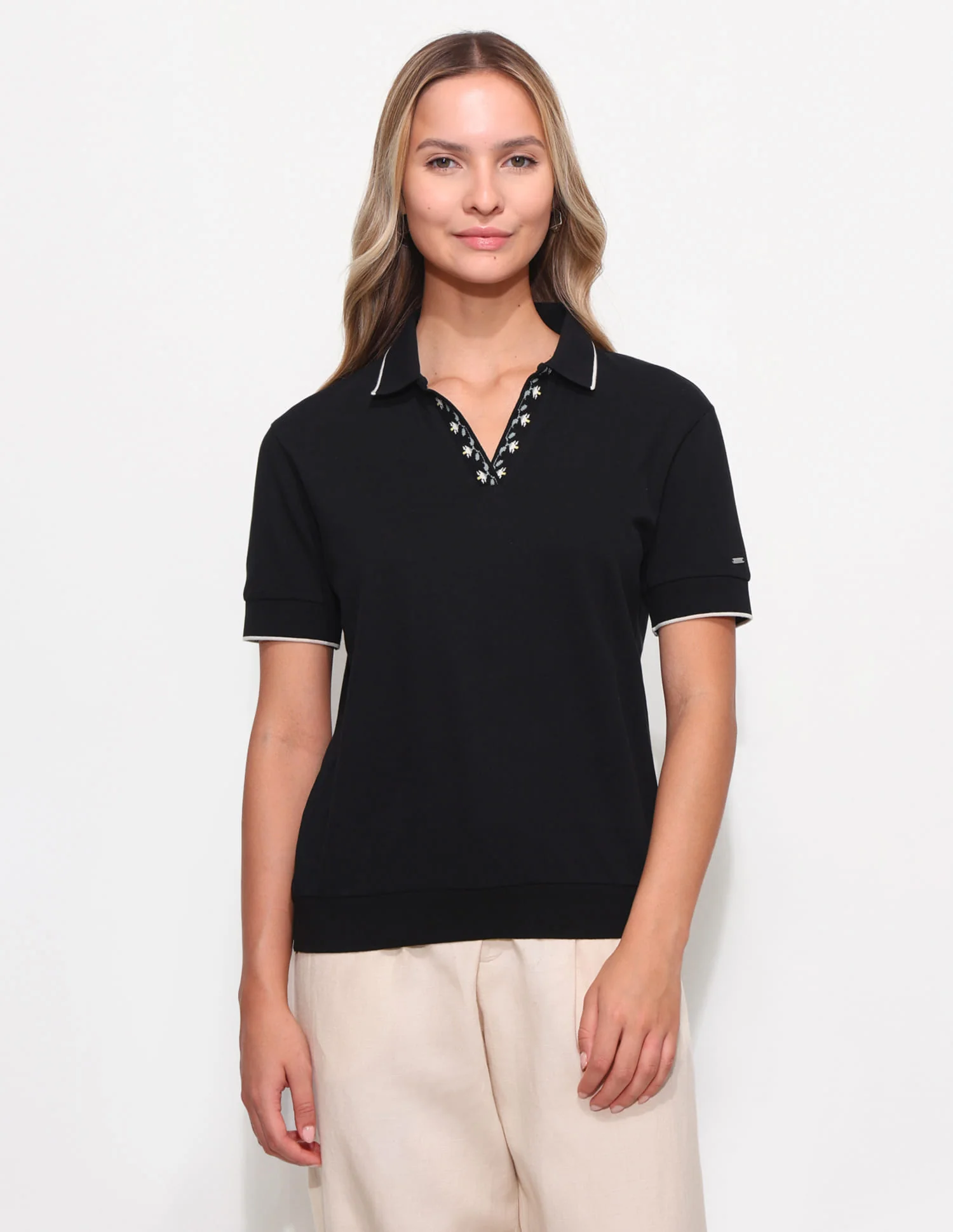 Relaxed Fit Solid Polo Shirt - Image 6