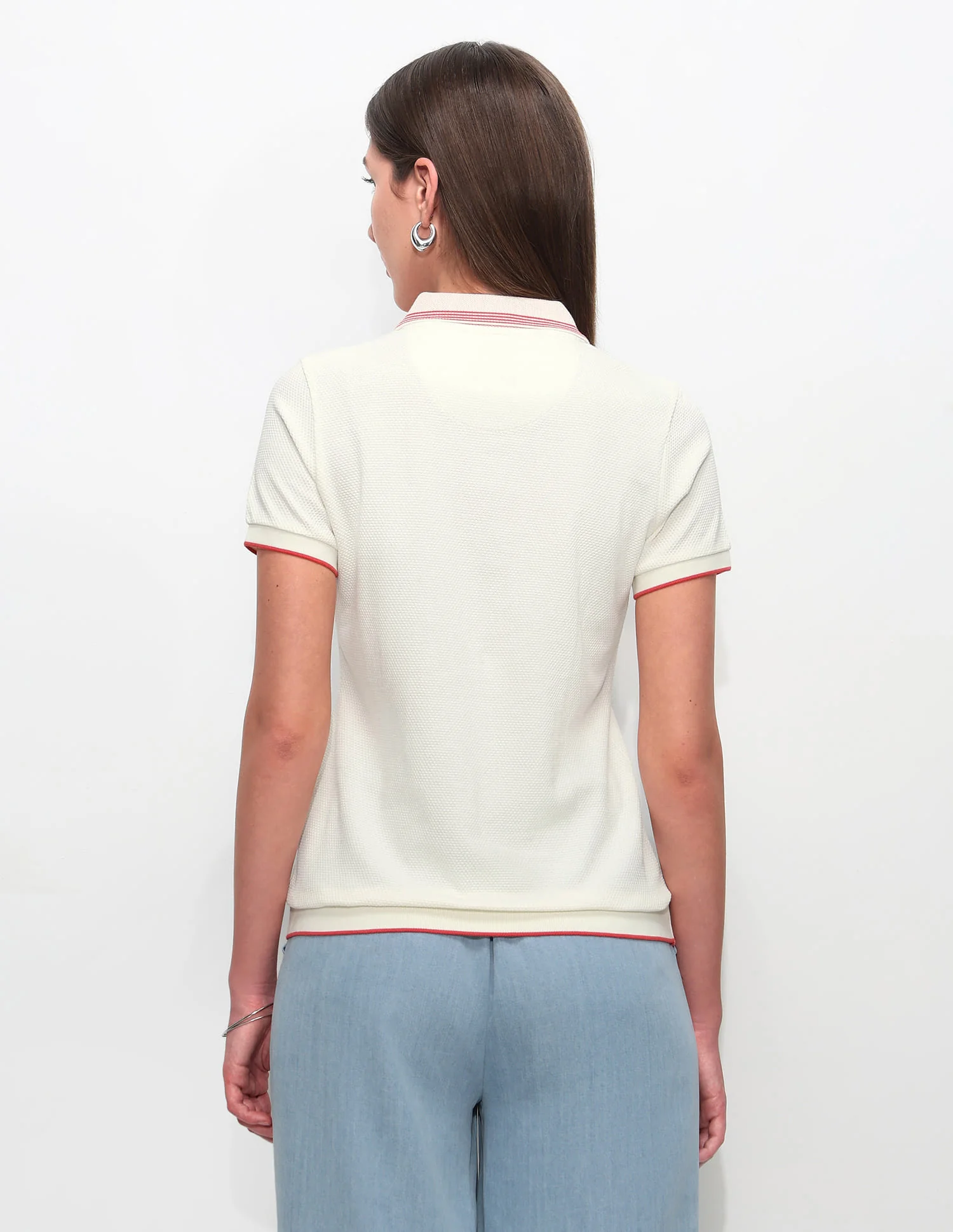 Relaxed Fit Solid Polo Shirt - Image 5
